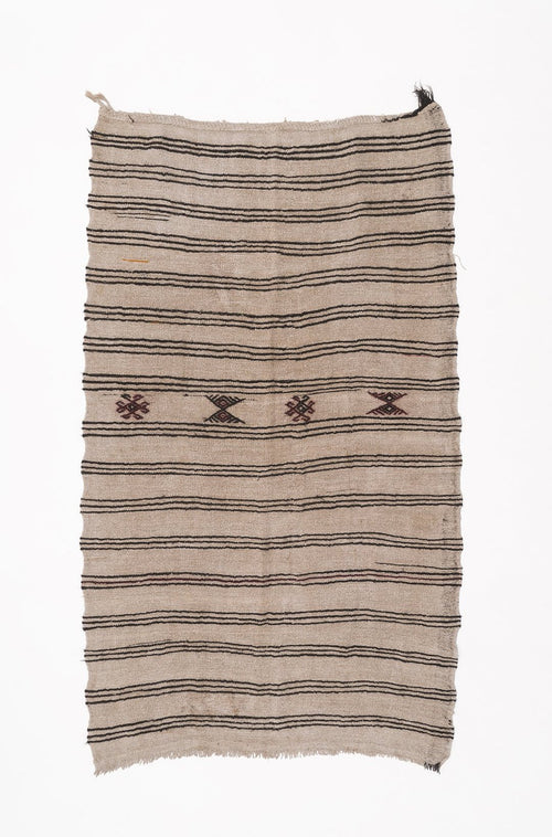Rustic Vintage Hemp Rug - Black Sea Region