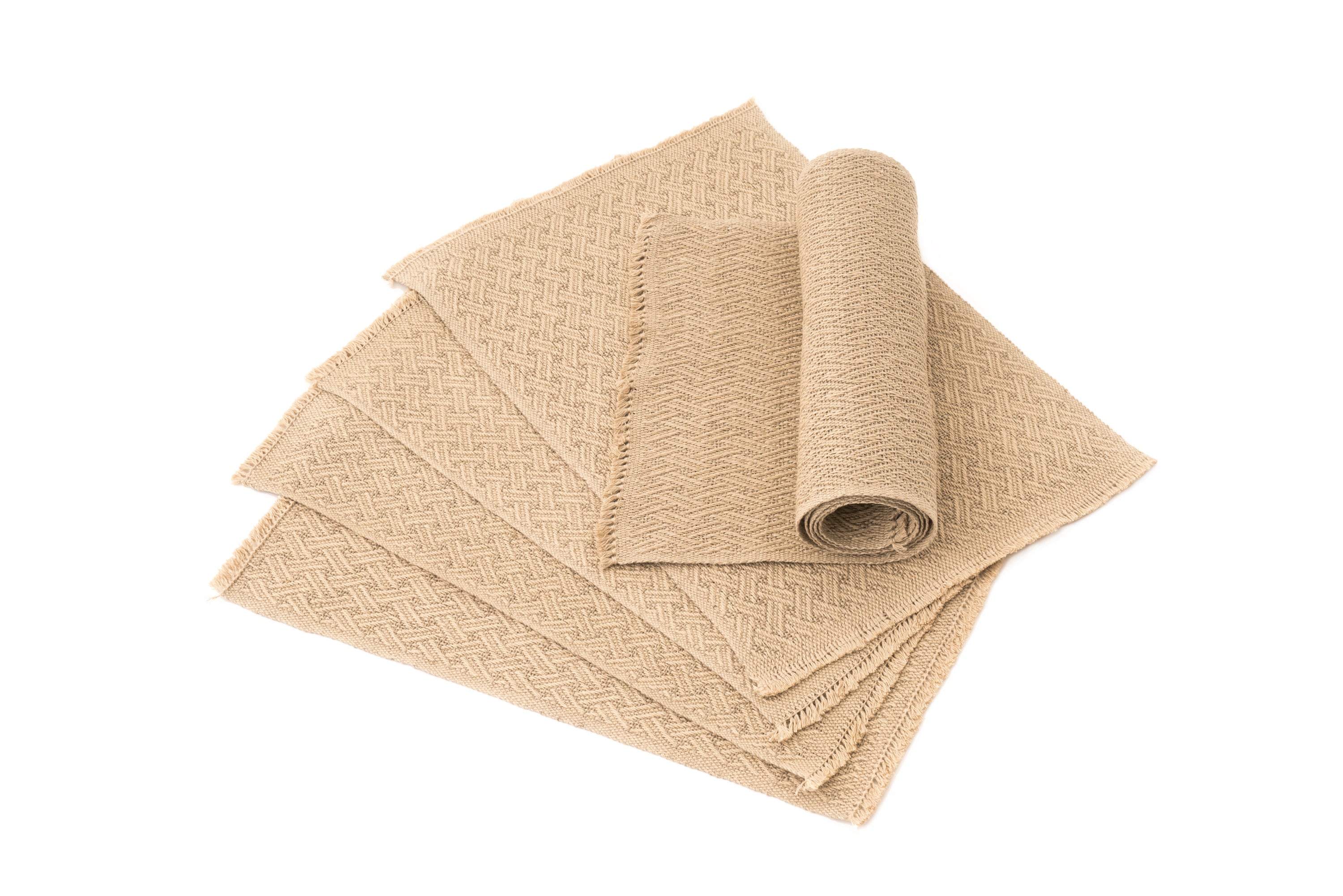 "Pines" Handwoven Hemp Placemat & Table Runner Set