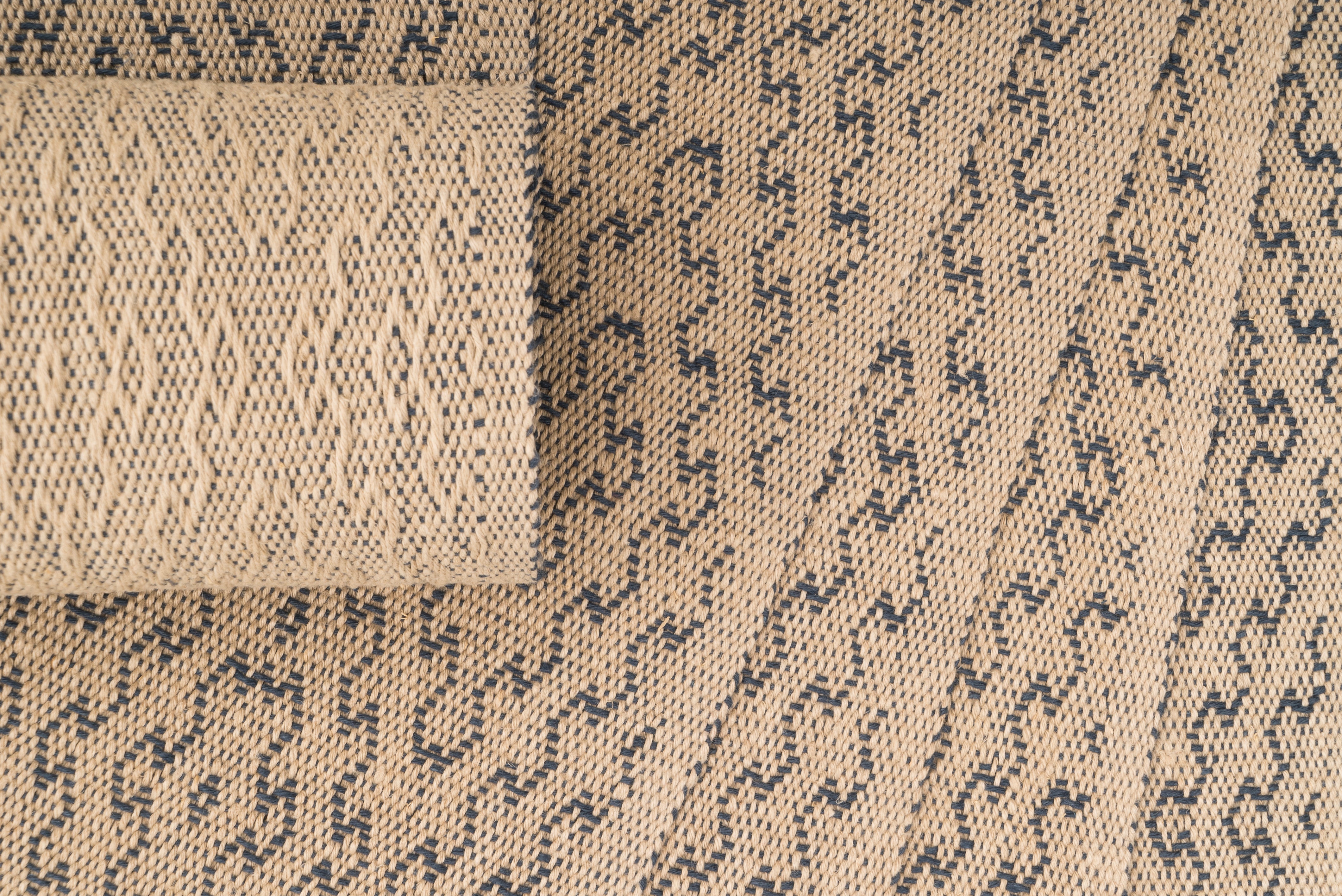 "Diane's Blue Favorite" Handwoven Hemp Placemat & Table Runner Set