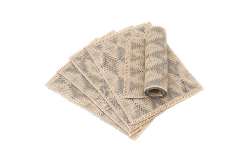 "Pine Cones" Handwoven Hemp Placemat & Table Runner Set