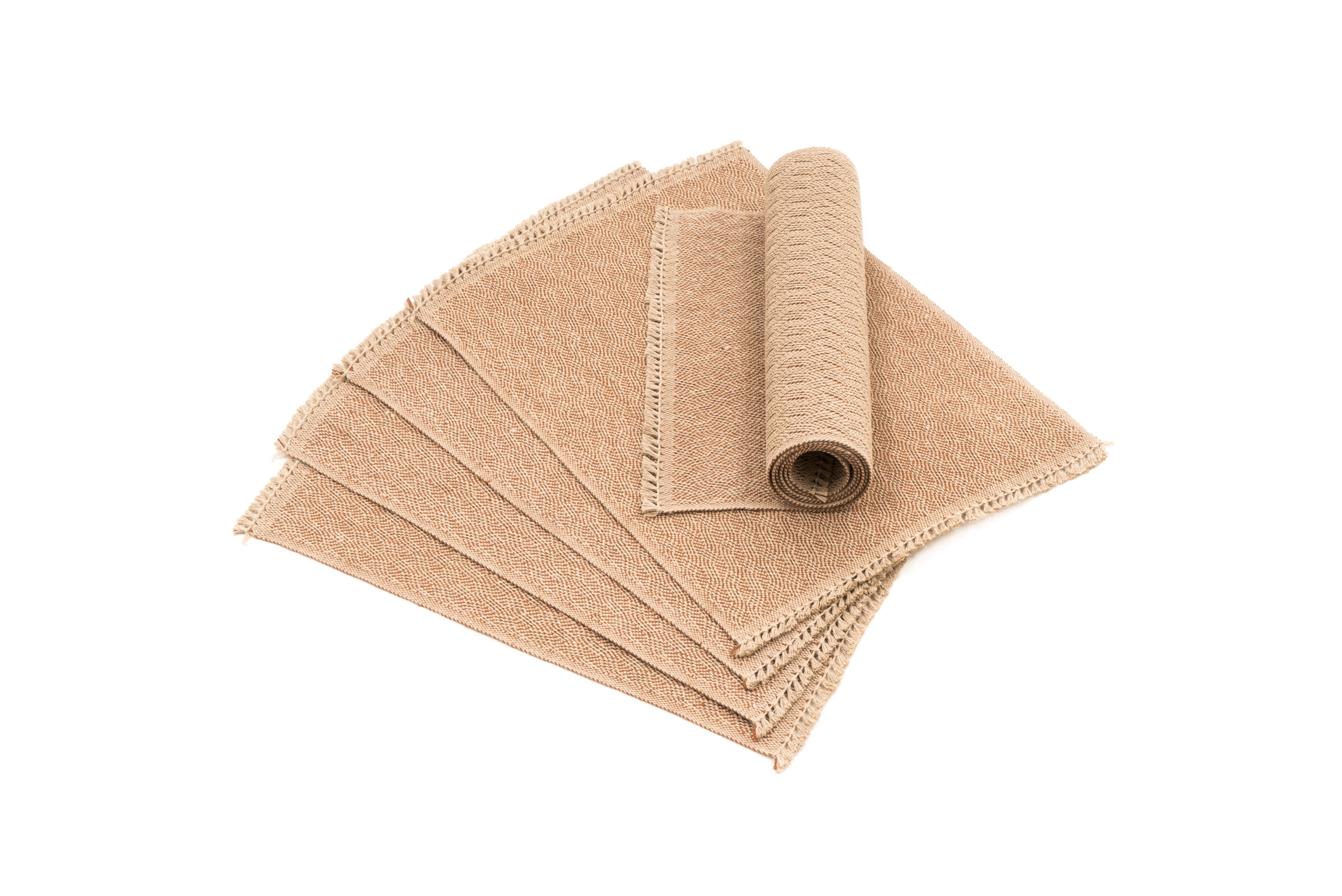 "Crossing" Handwoven Hemp Placemat & Table Runner Set