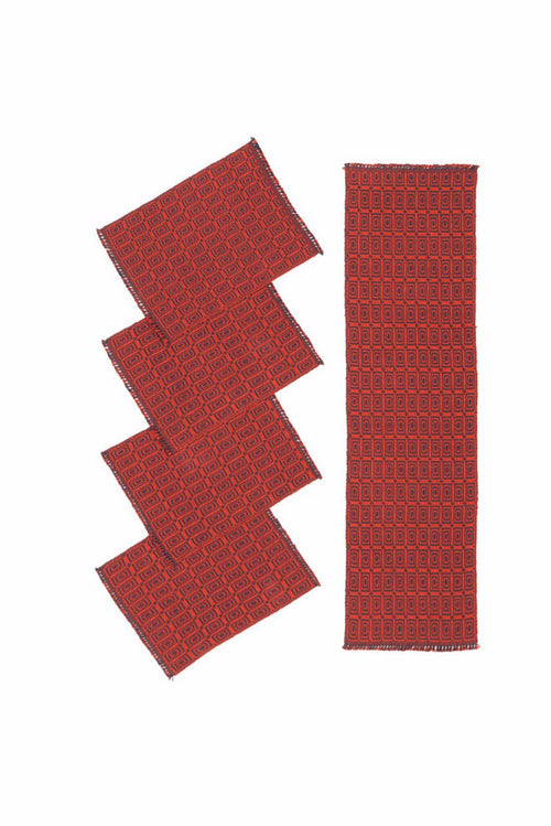 "Beauty" Handwoven Hemp Placemat & Table Runner Set