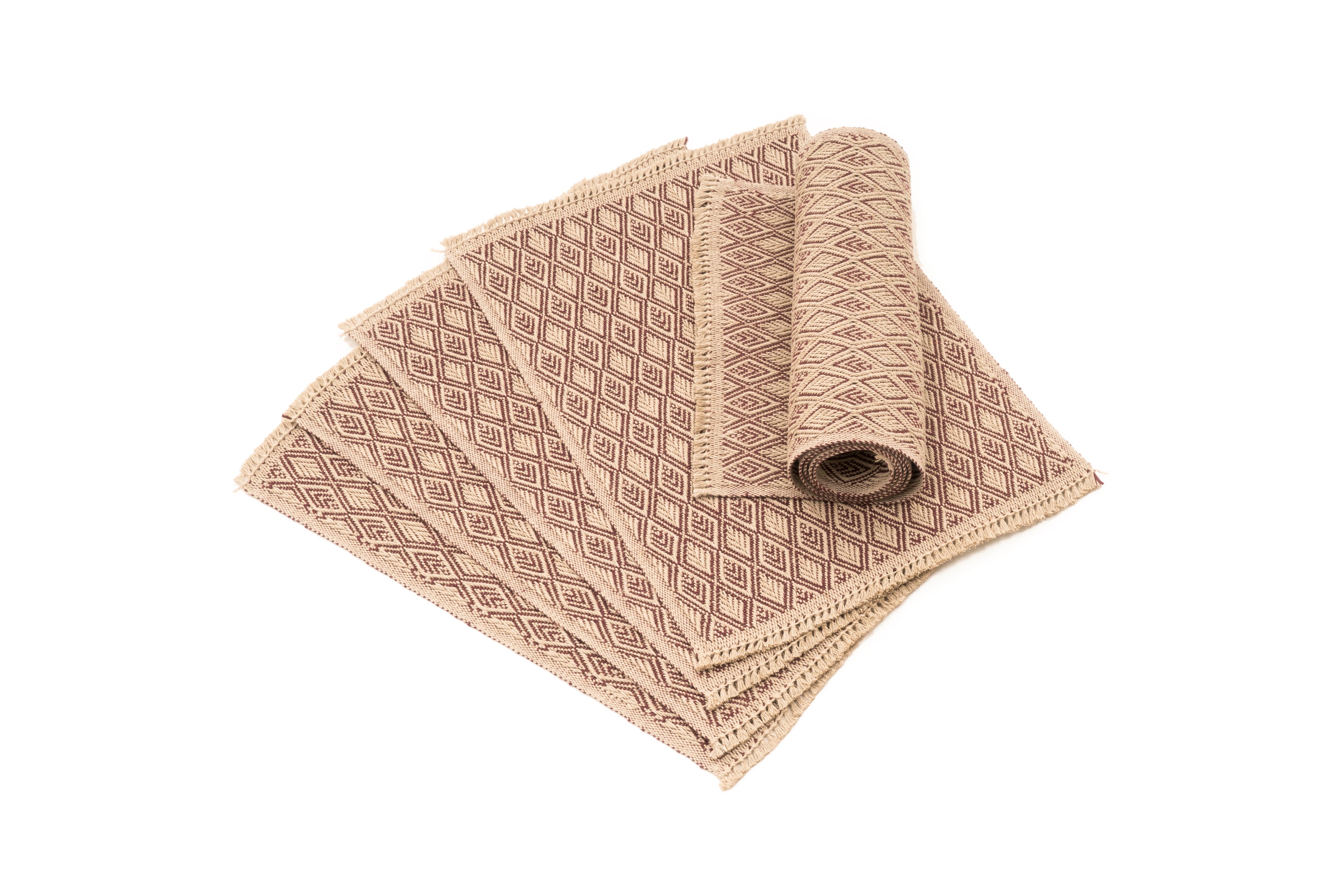 "Equinox" Handwoven Hemp Placemat & Table Runner Set