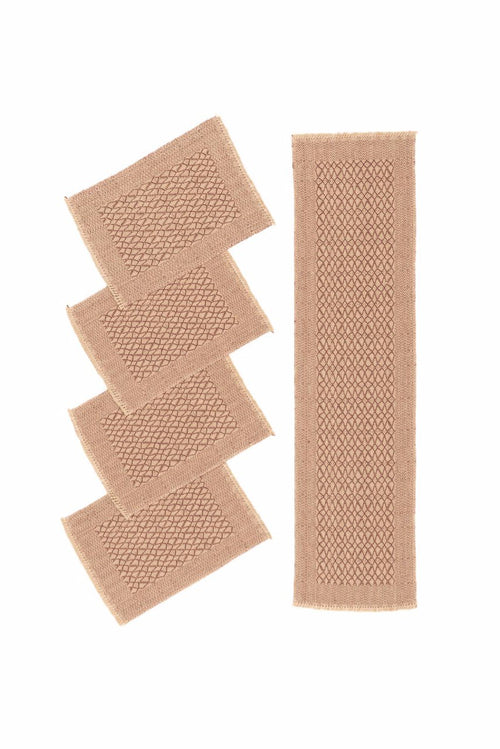 "Terra" Handwoven Hemp Placemat & Table Runner Set