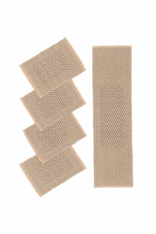 "Terra" Handwoven Hemp Placemat & Table Runner Set