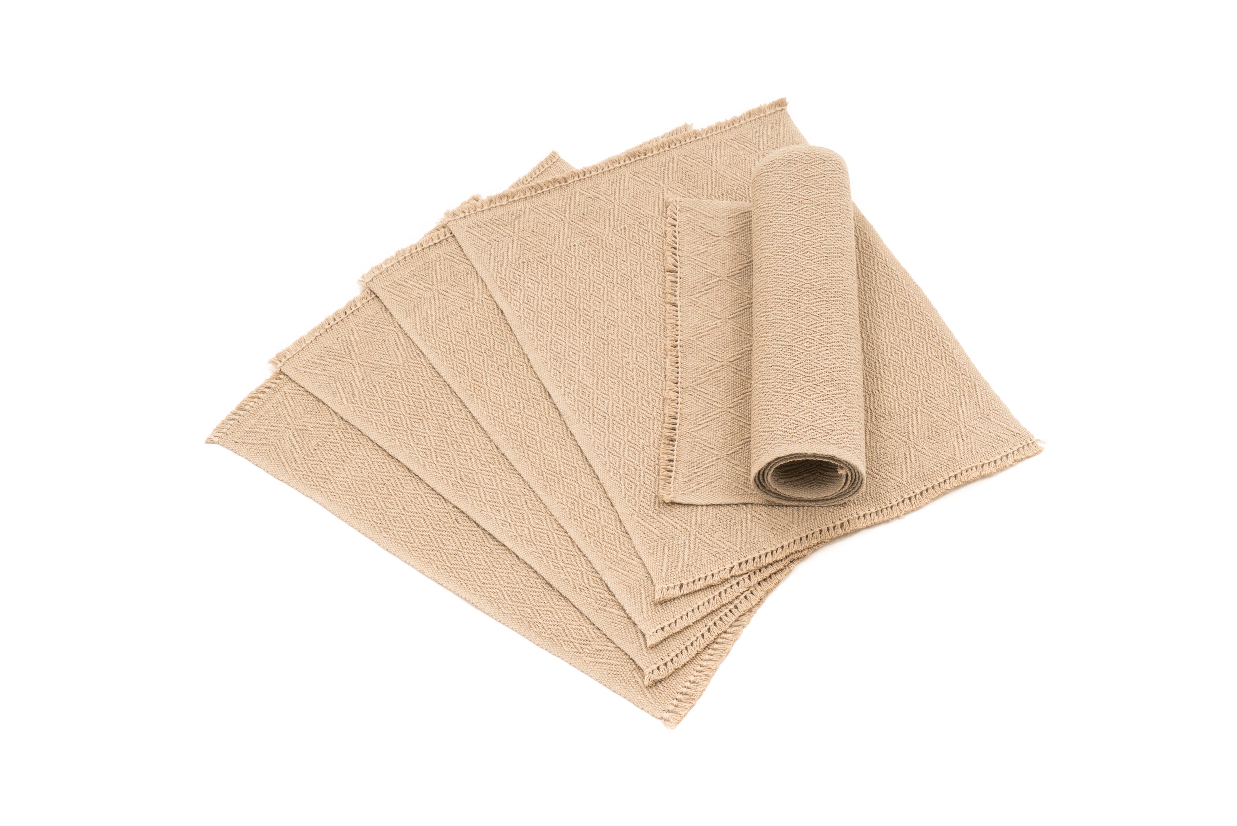 "Reply" Handwoven Hemp Placemat & Table Runner Set