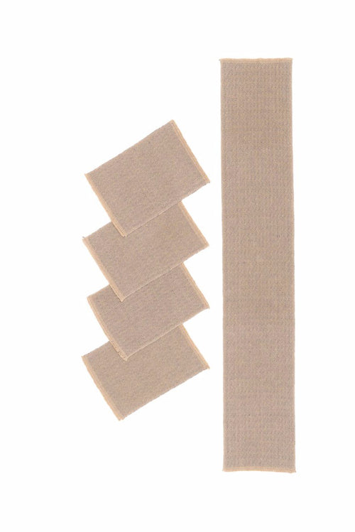 "Bee Love" Handwoven Hemp Placemat & Table Runner Set