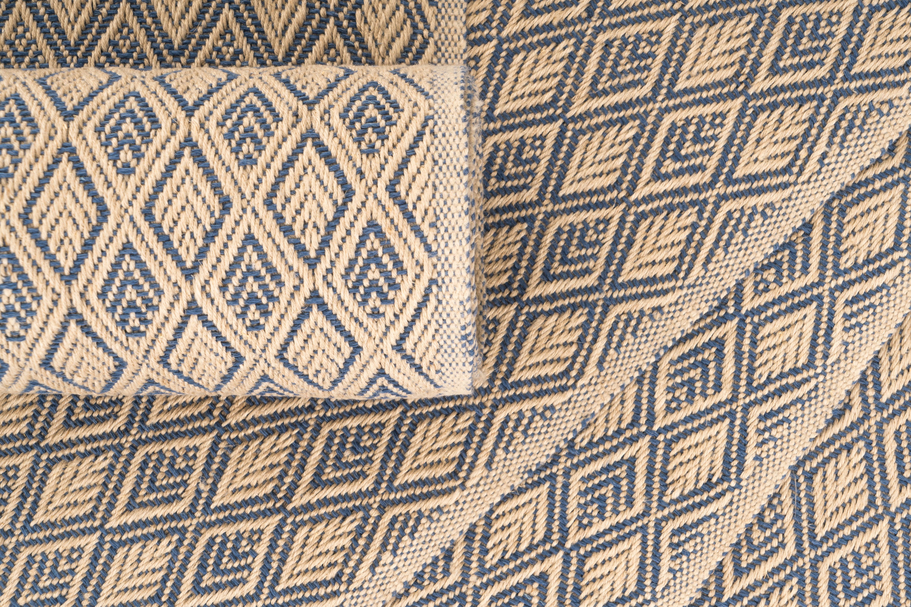 "Diamonds" Handwoven Hemp Placemat & Table Runner Set