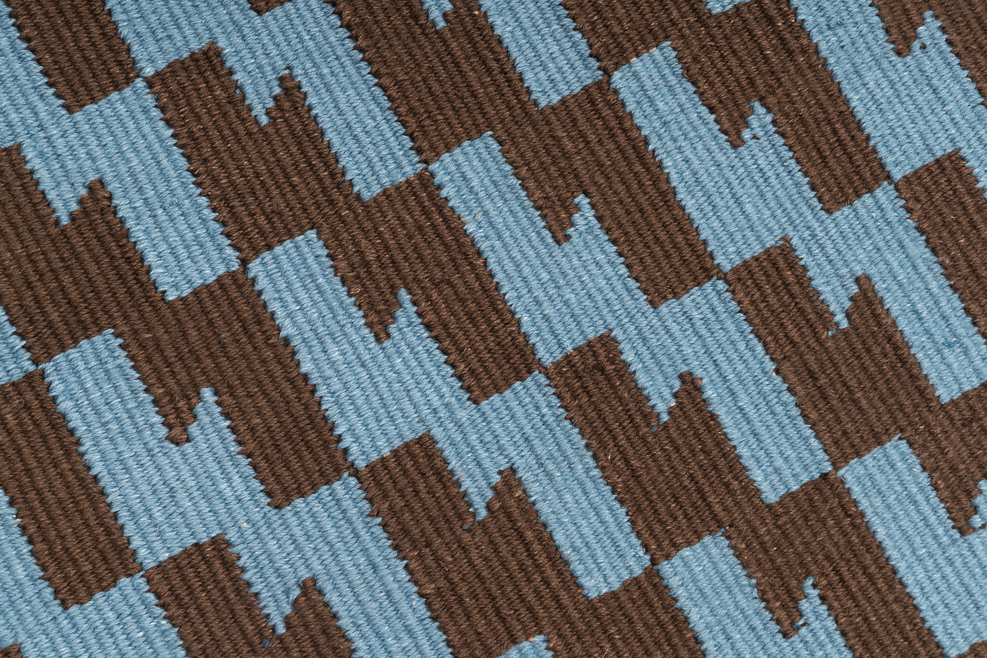 "Thunder and Lightening" Handwoven Hemp Designer Mini Rug I
