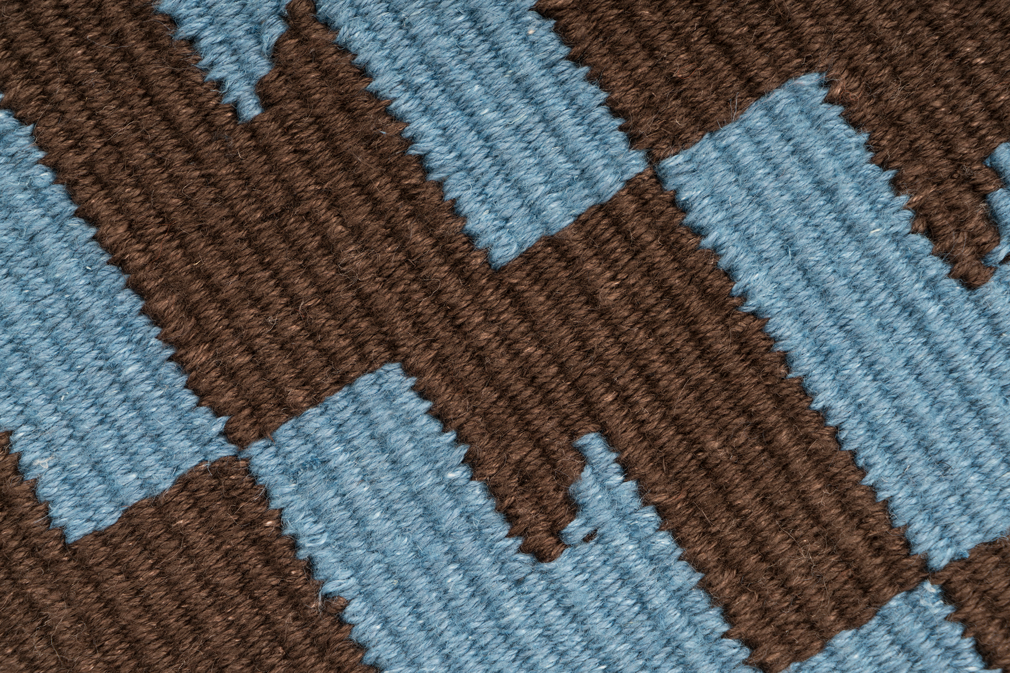 "Thunder and Lightening" Handwoven Hemp Designer Mini Rug I