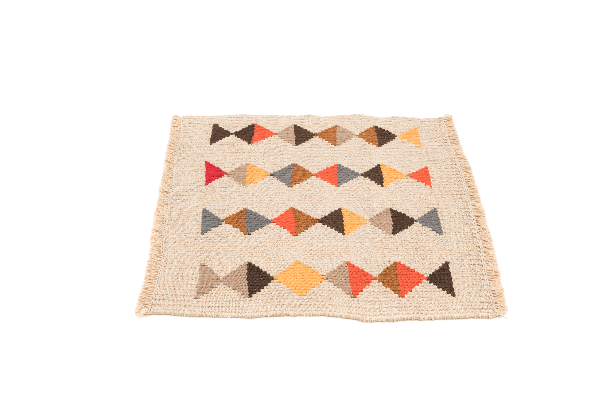 "Lovely Life" Handwoven Hemp Designer Mini Rug