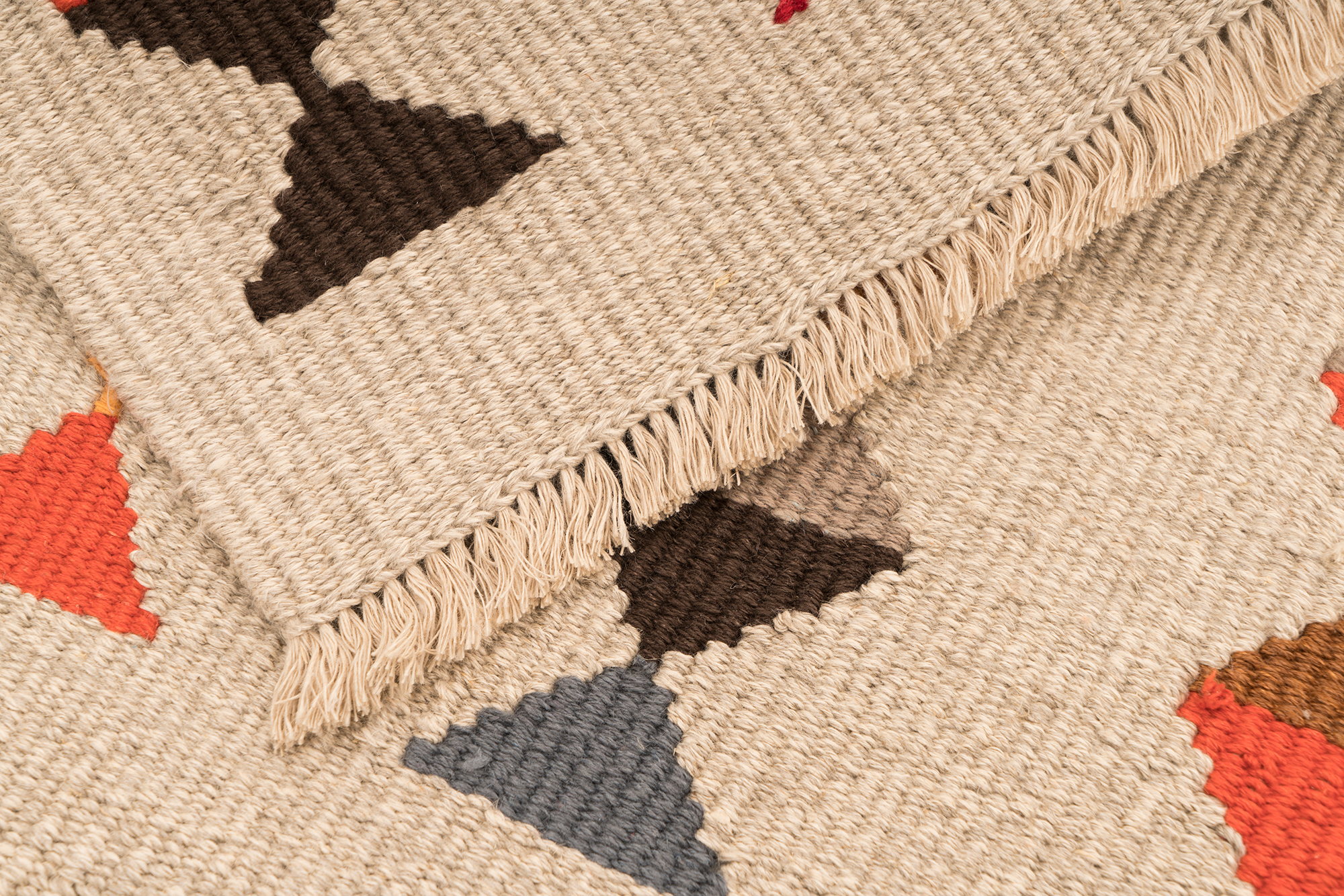 "Lovely Life" Handwoven Hemp Designer Mini Rug