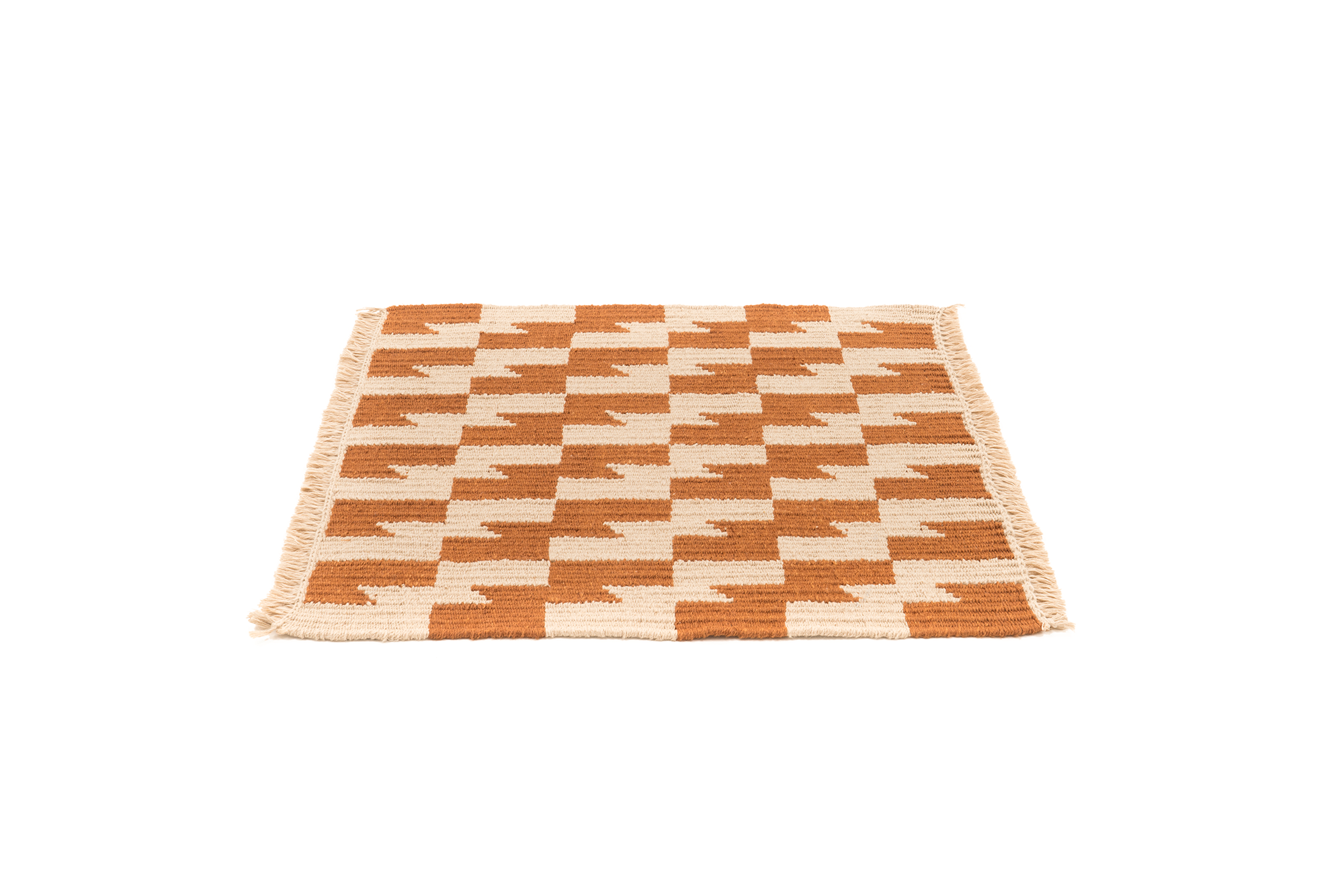 "Thunder and Lightening" Handwoven Hemp Designer Mini Rug II