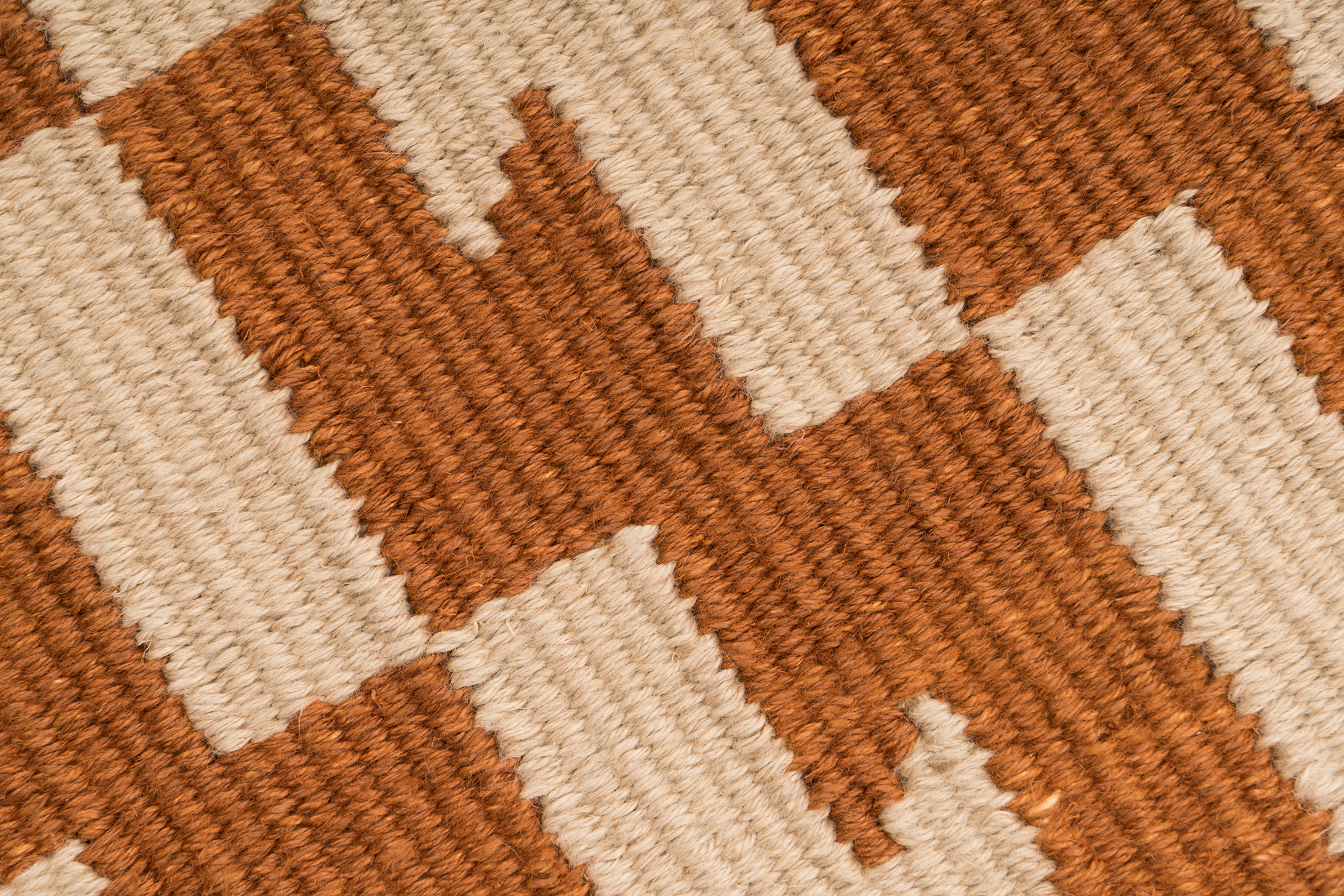 "Thunder and Lightening" Handwoven Hemp Designer Mini Rug II