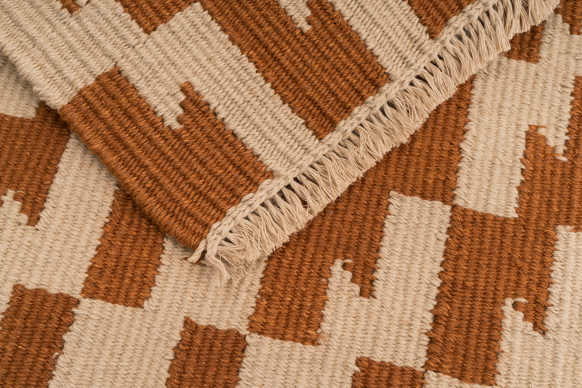 "Thunder and Lightening" Handwoven Hemp Designer Mini Rug II