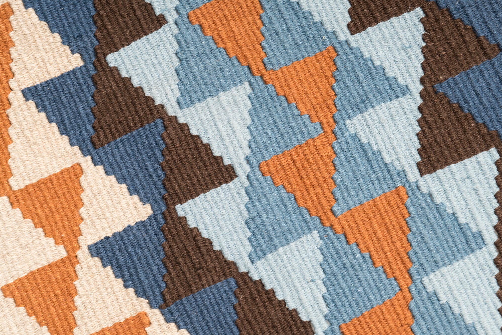 "Rainbow Raft" Handwoven Hemp Designer Mini Rug
