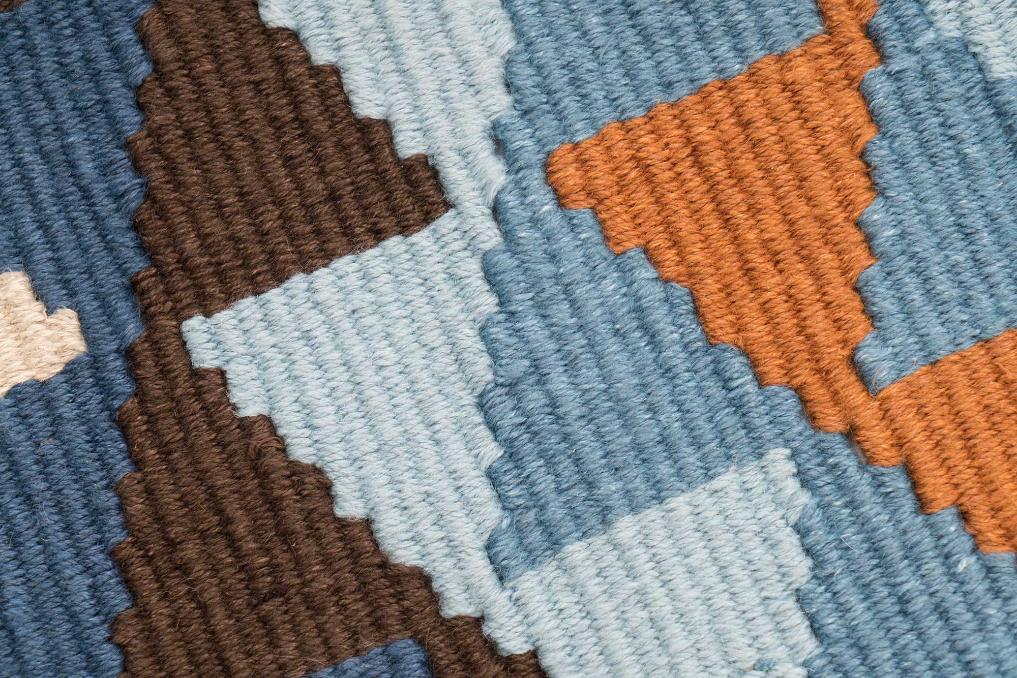 "Rainbow Raft" Handwoven Hemp Designer Mini Rug