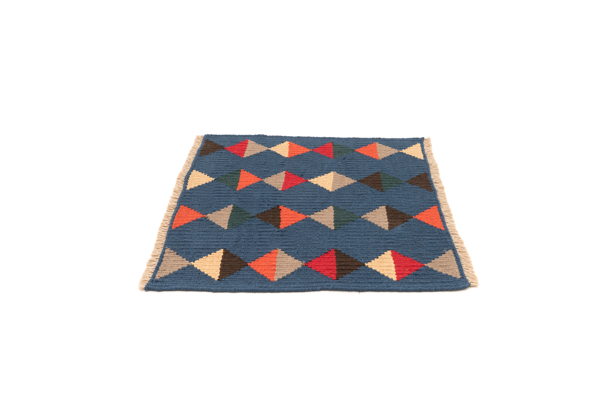 "Lovely Life" Handwoven Hemp Designer Mini Rug III