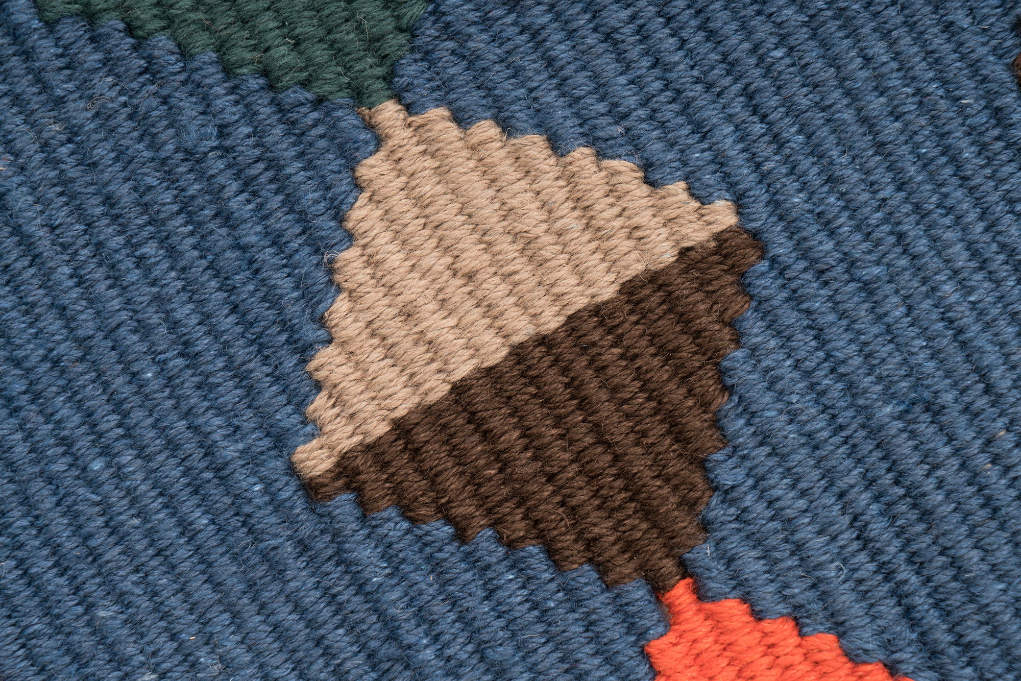 "Lovely Life" Handwoven Hemp Designer Mini Rug III
