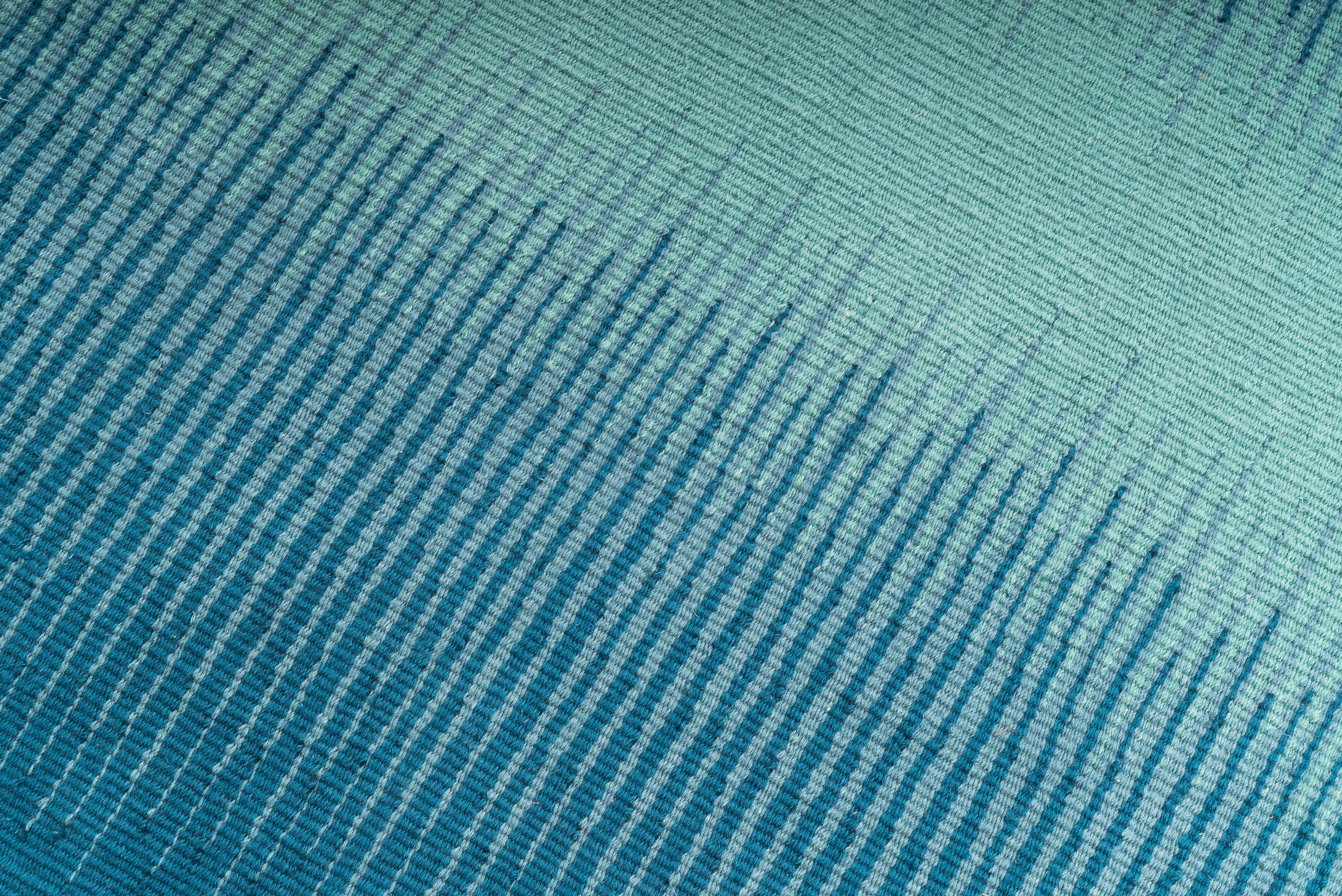 "Blue Dream Frequency" Handwoven Hemp Designer Rug