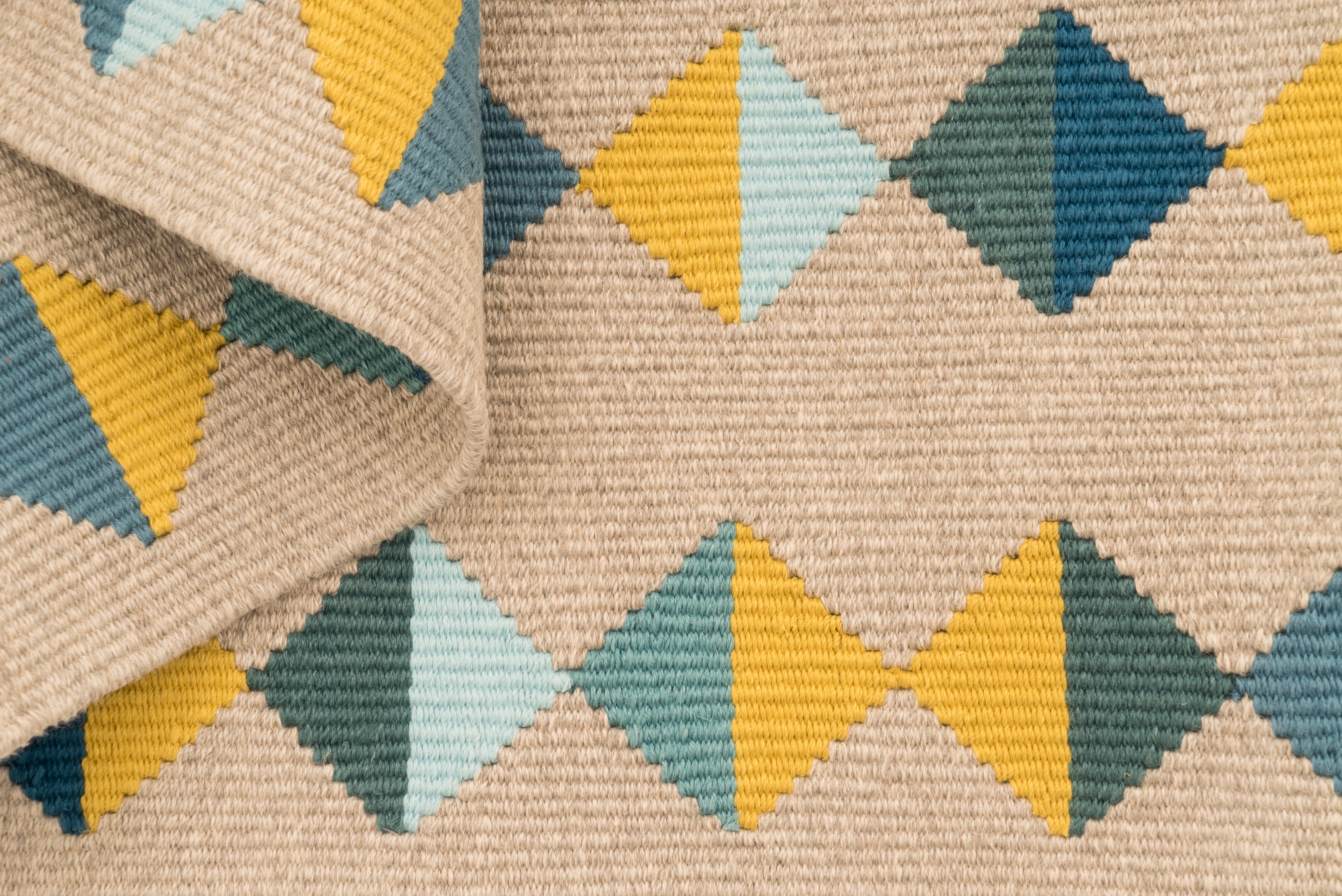 "Lovely Life" Handwoven Hemp Designer Rug I