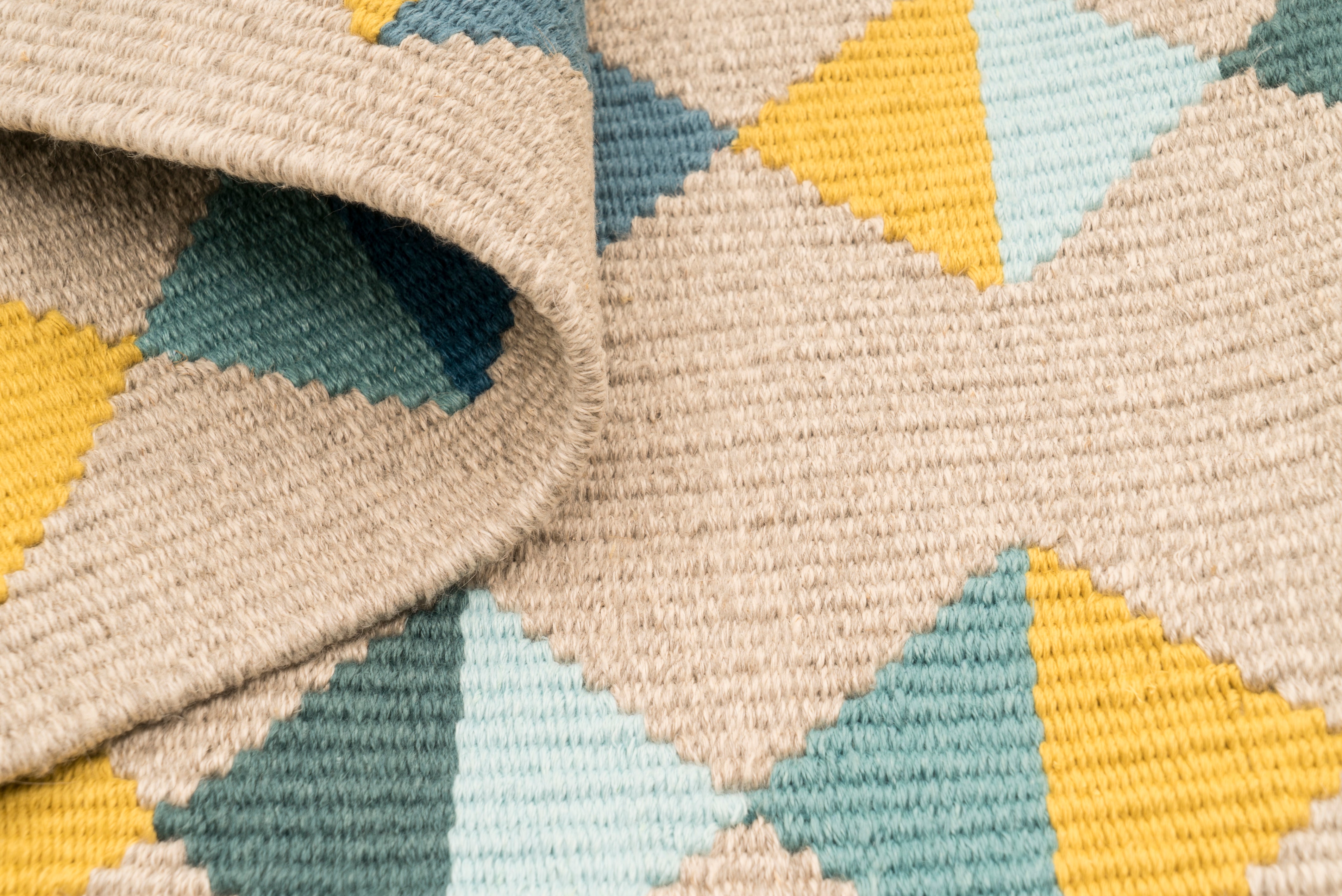 "Lovely Life" Handwoven Hemp Designer Rug I