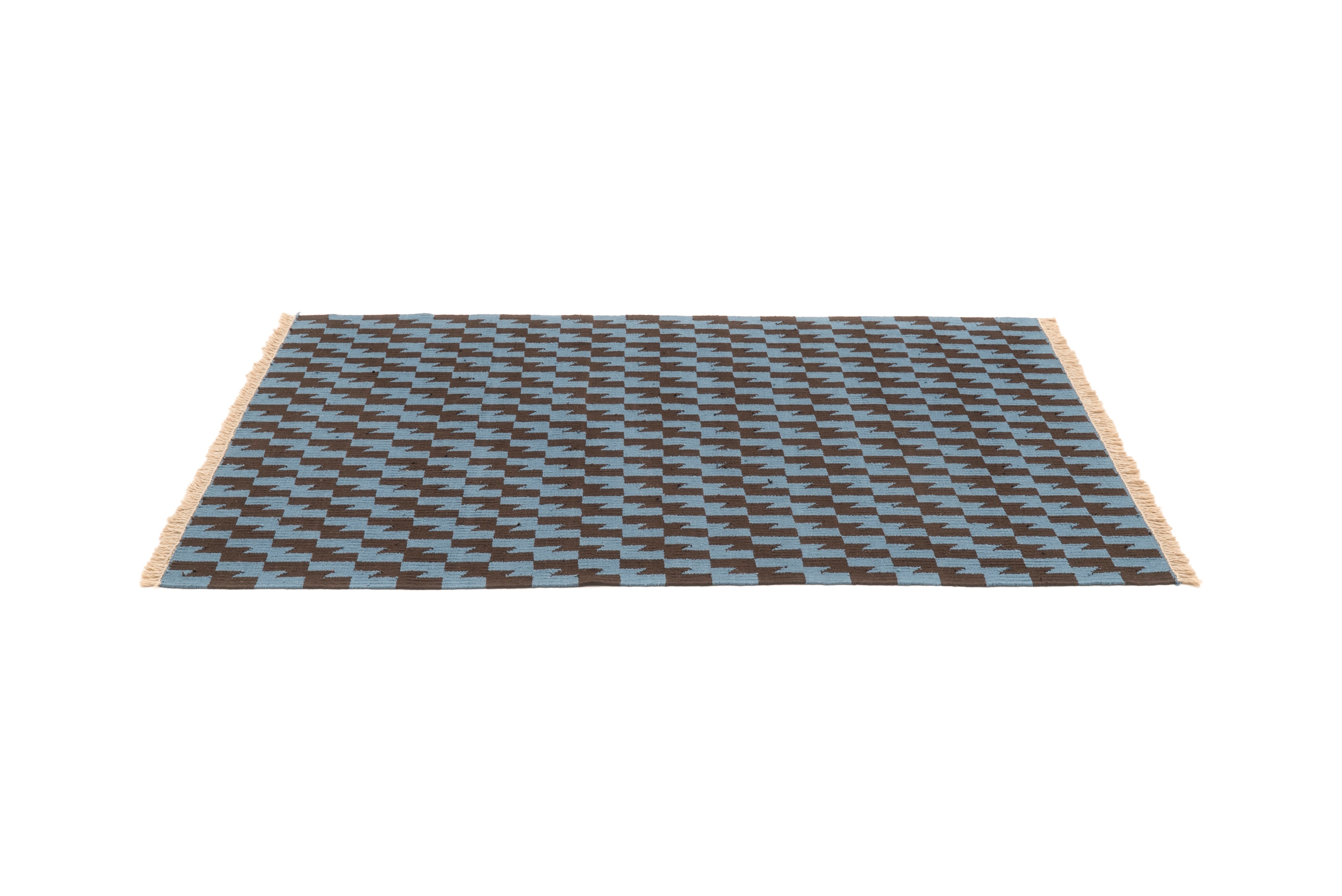 "Thunder and Lightening" Handwoven Hemp Designer Rug V
