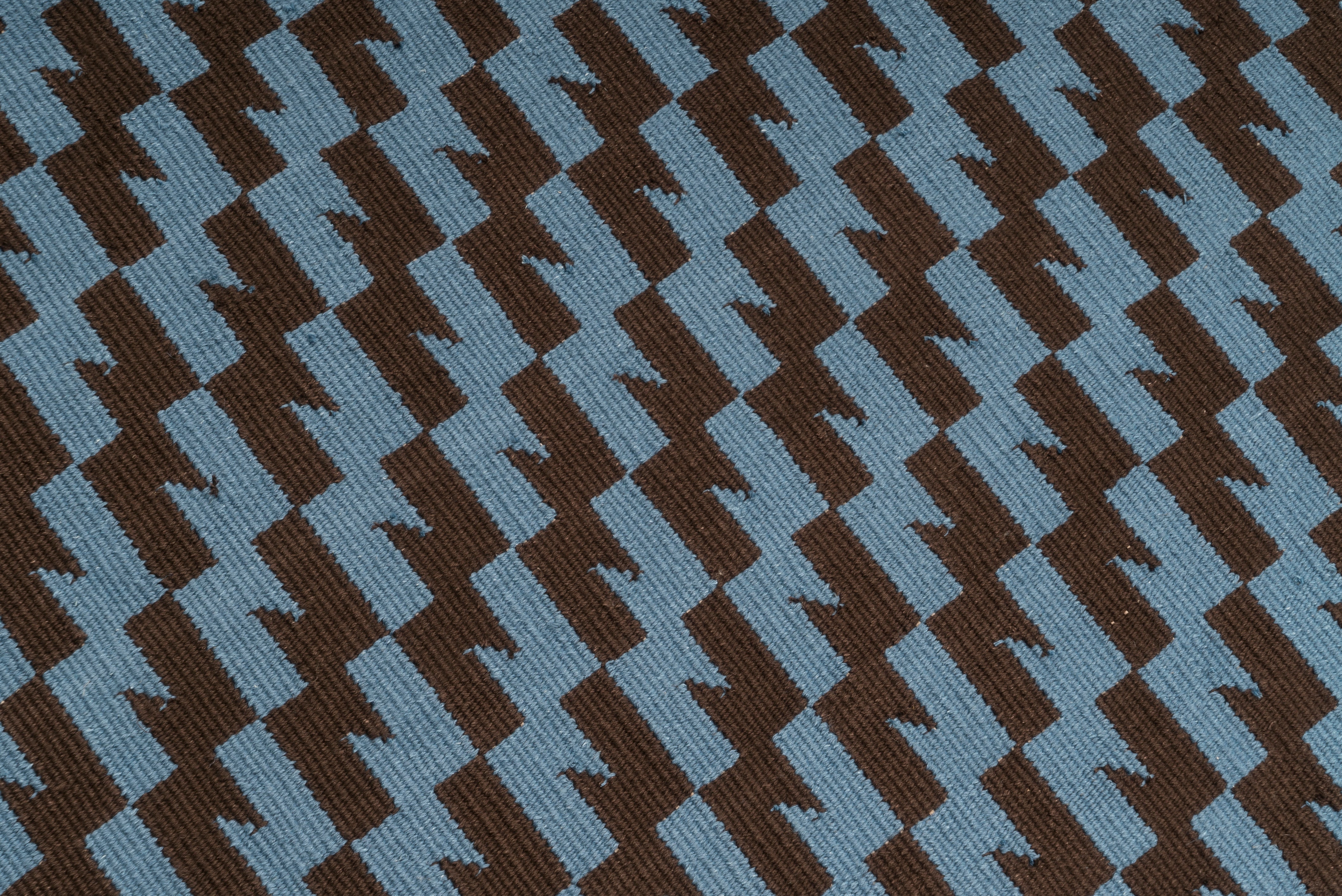 "Thunder and Lightening" Handwoven Hemp Designer Rug V
