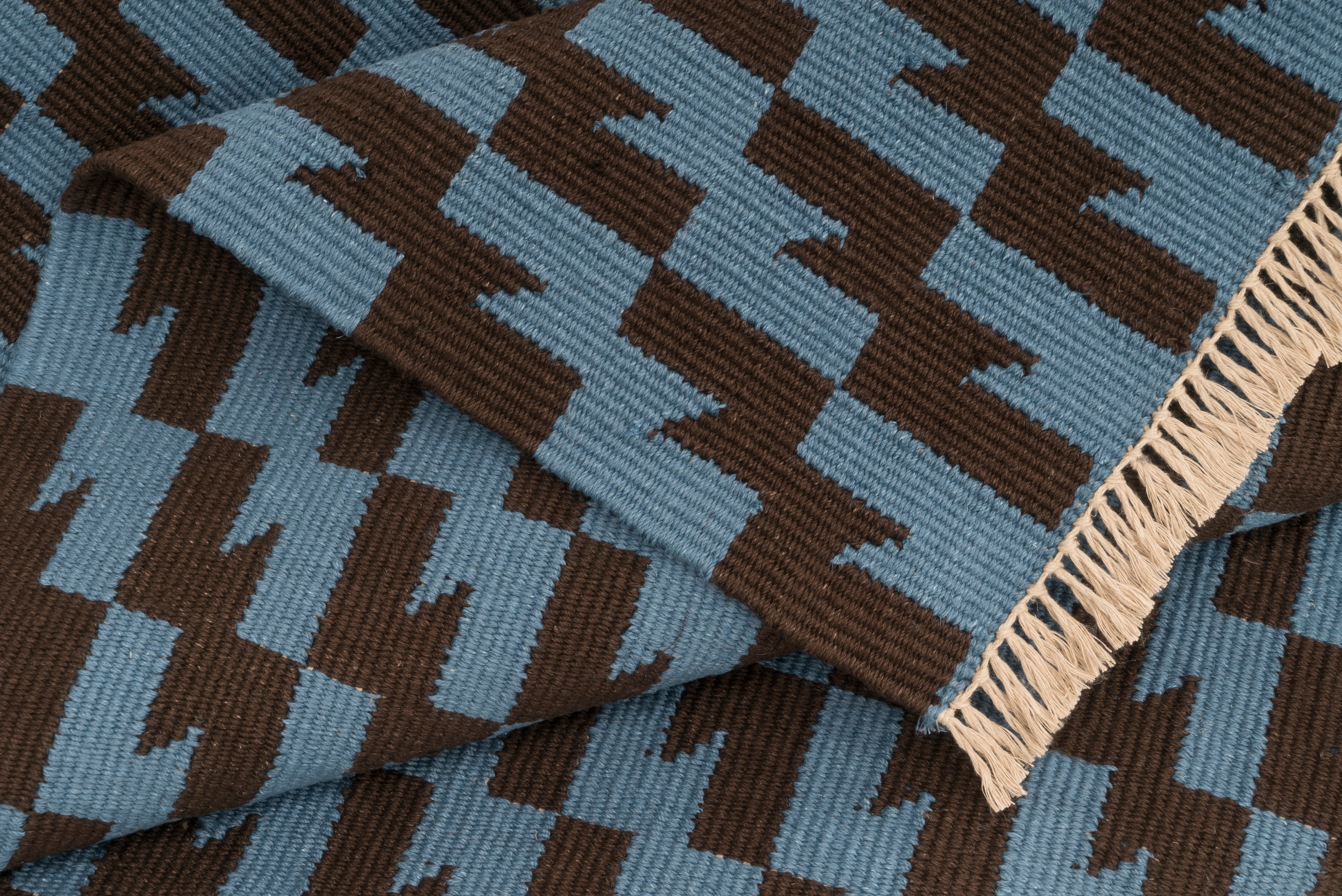 "Thunder and Lightening" Handwoven Hemp Designer Rug V