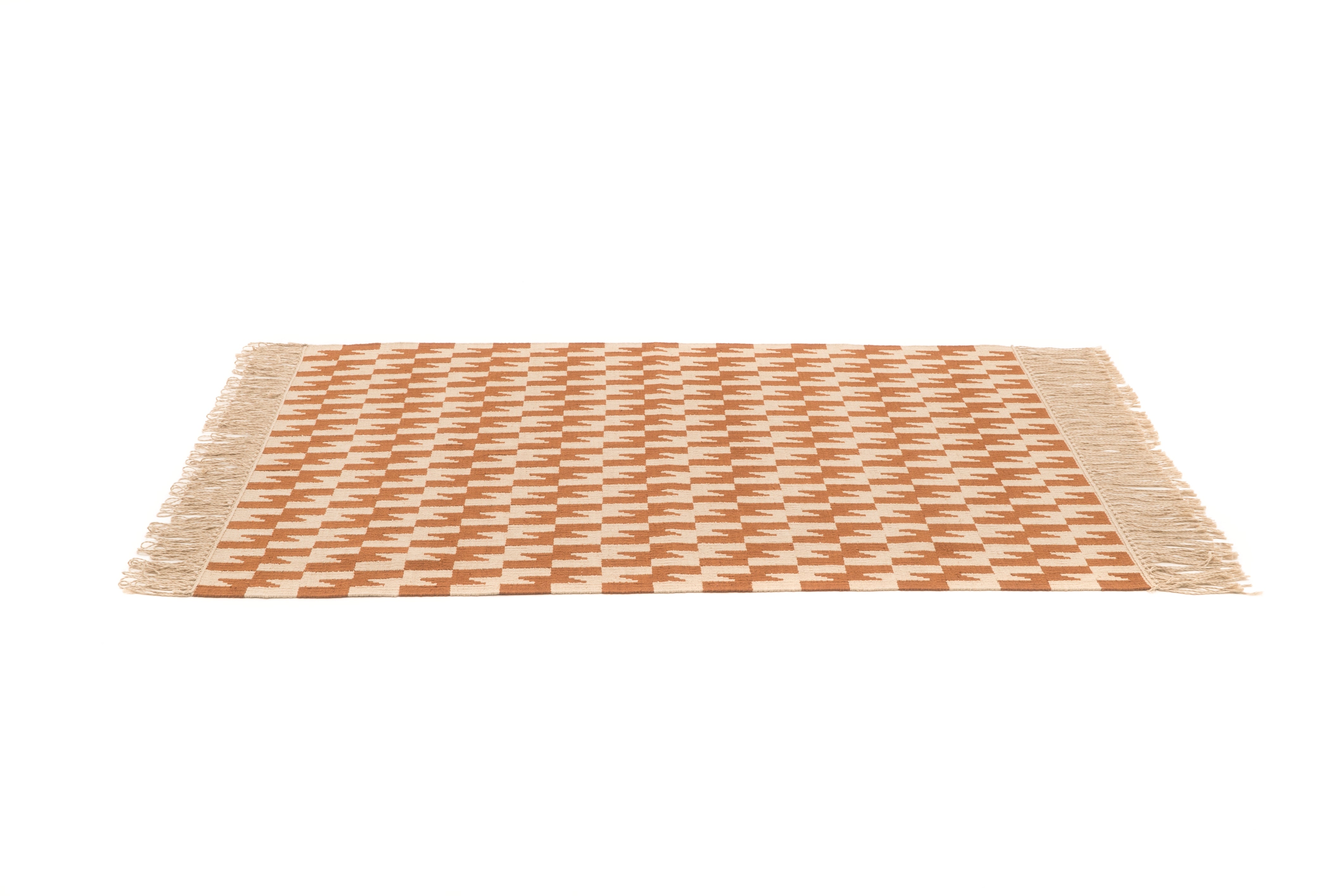 "Thunder and Lightening" Handwoven Hemp Designer Rug VII