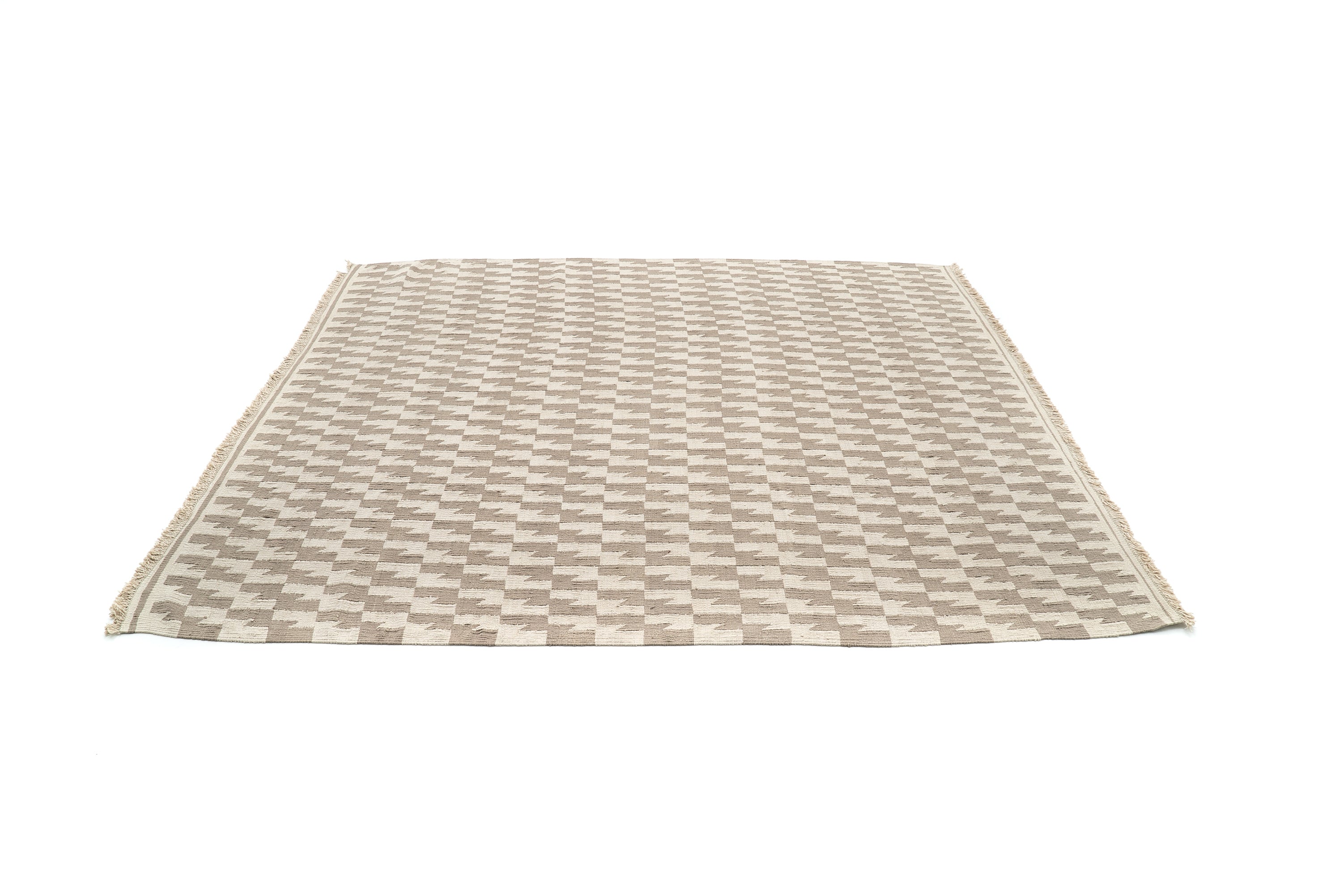 "Thunder and Lightening" Handwoven Hemp Designer Rug IV
