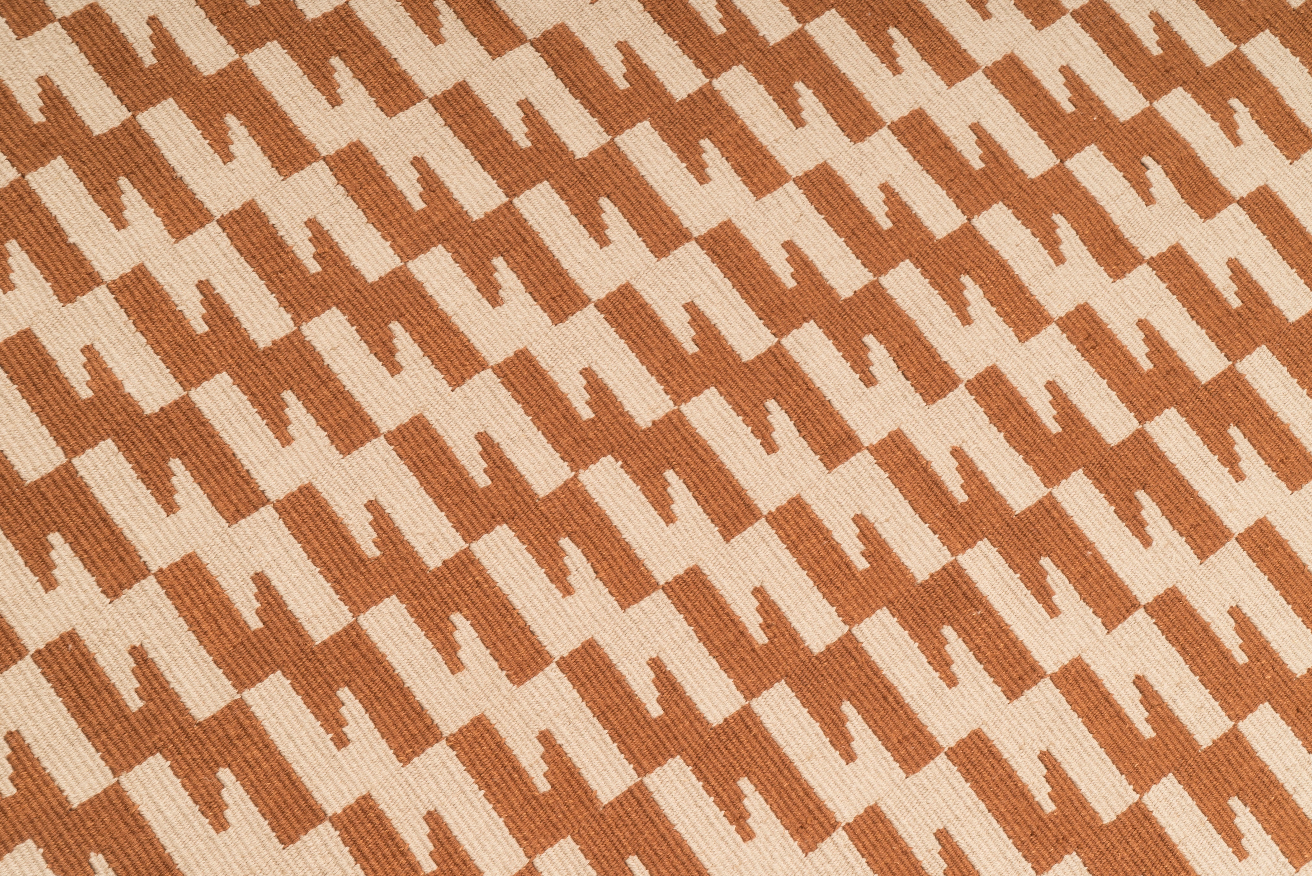 "Thunder and Lightening" Handwoven Hemp Designer Rug VII