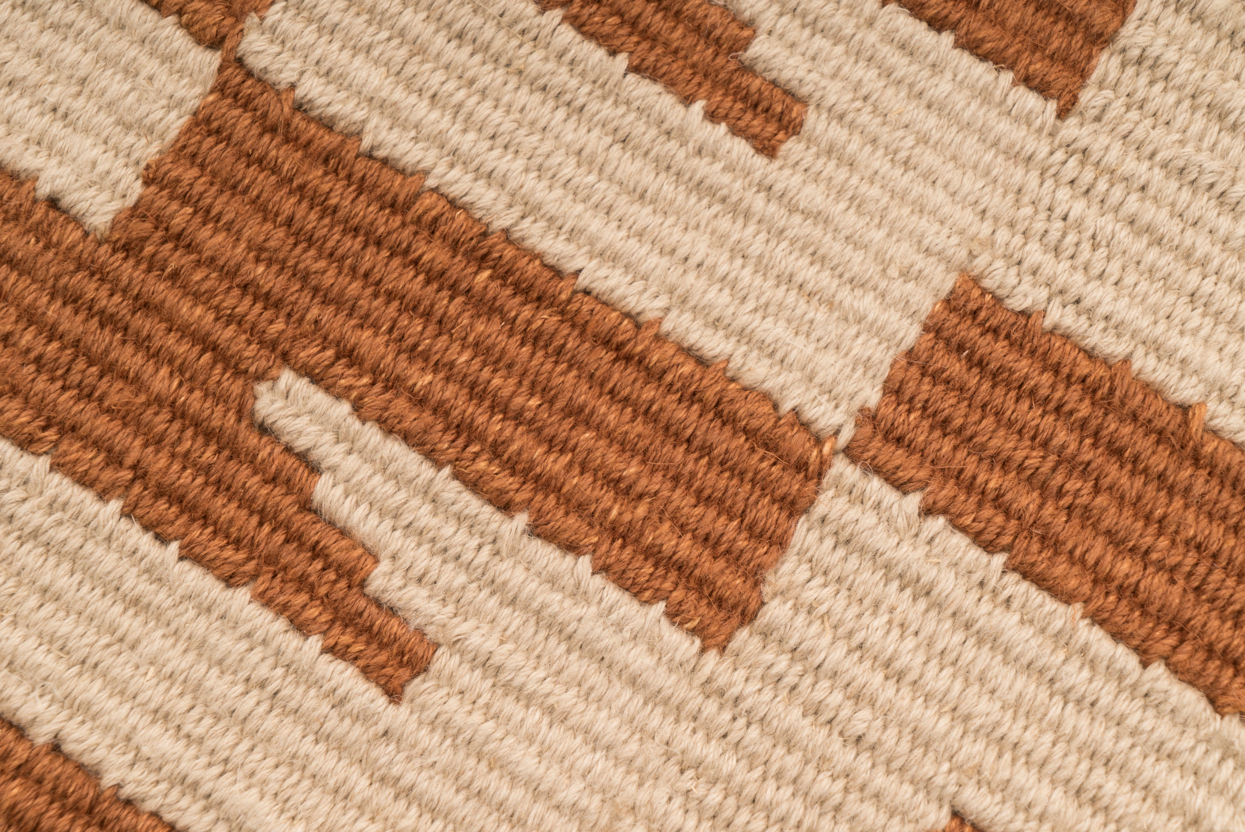 "Thunder and Lightening" Handwoven Hemp Designer Rug VII