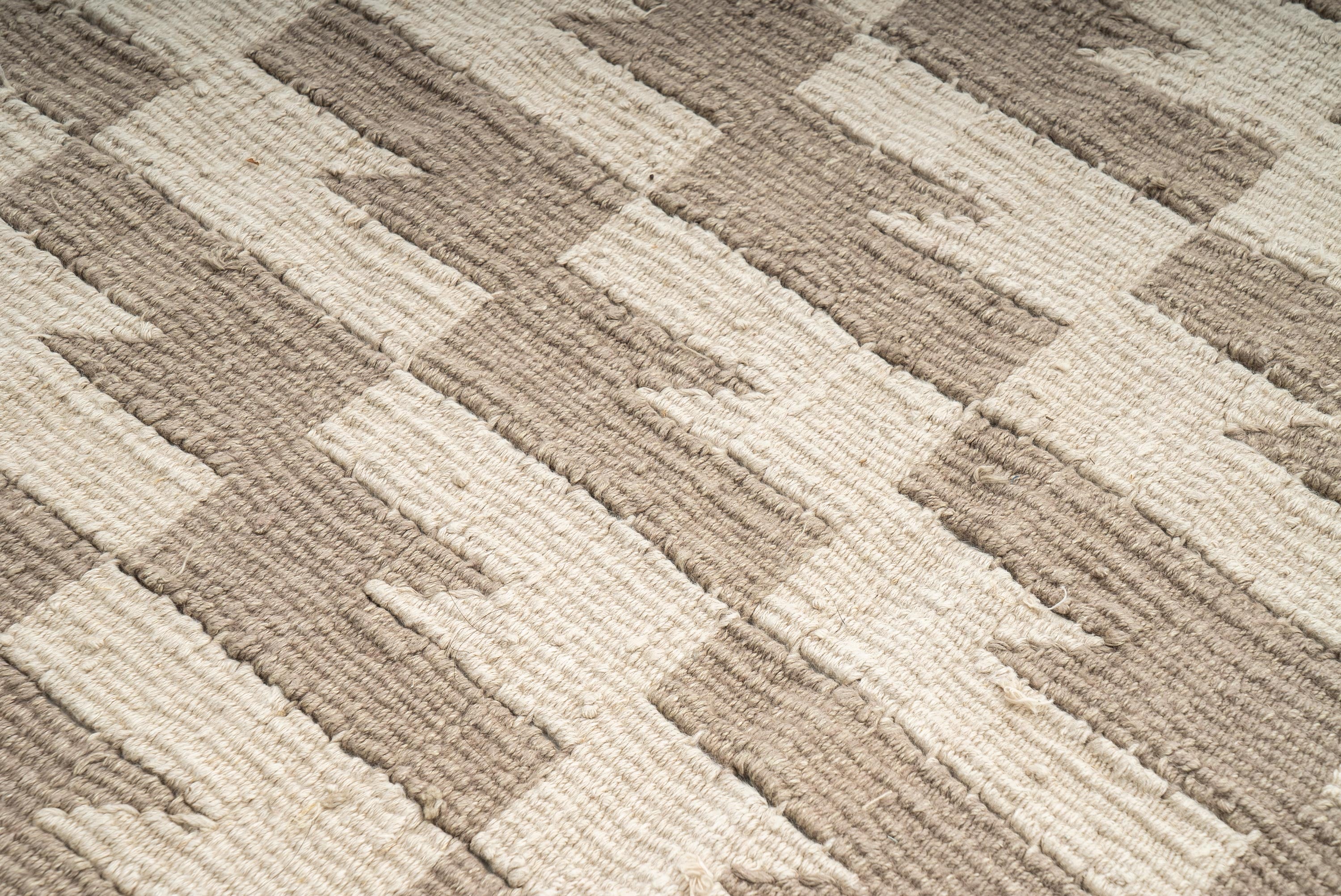 "Thunder and Lightening" Handwoven Hemp Designer Rug IV
