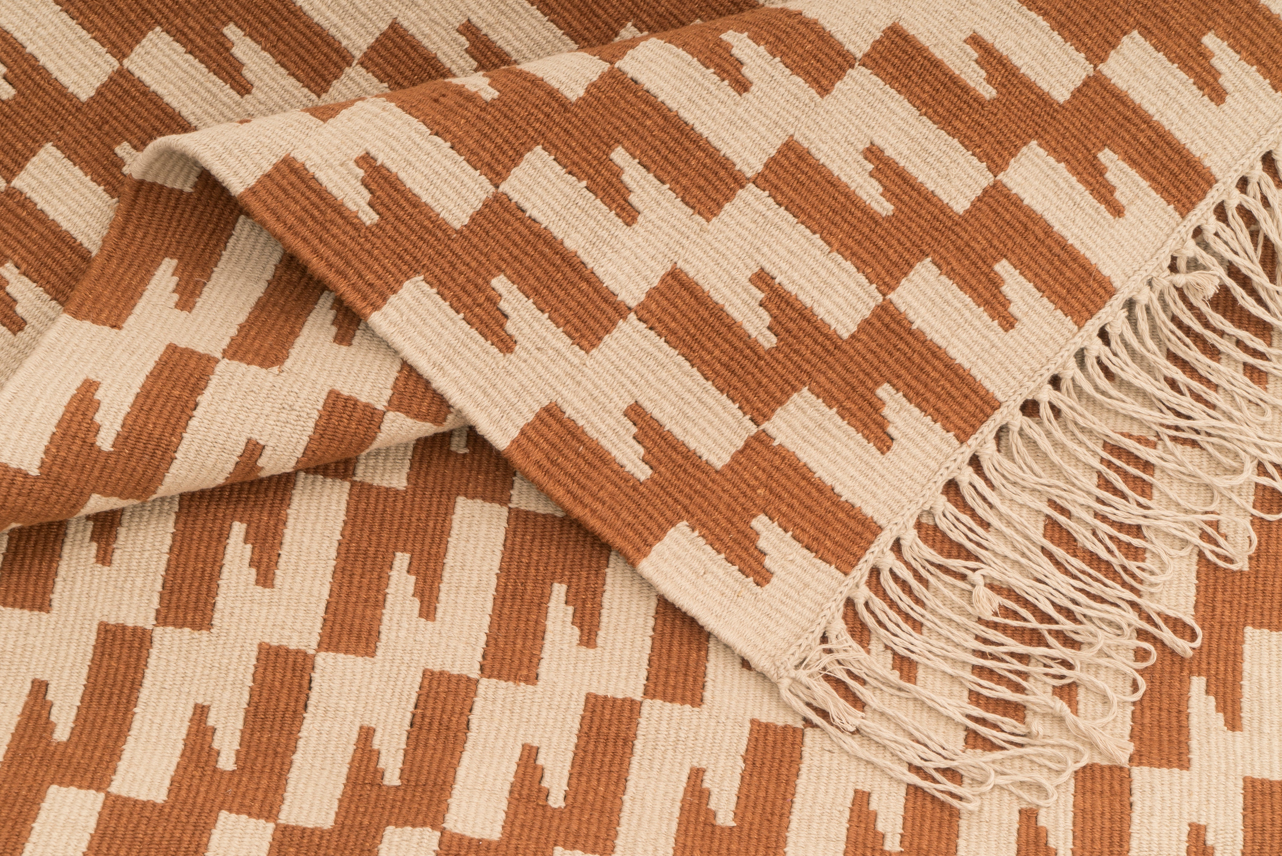 "Thunder and Lightening" Handwoven Hemp Designer Rug VII