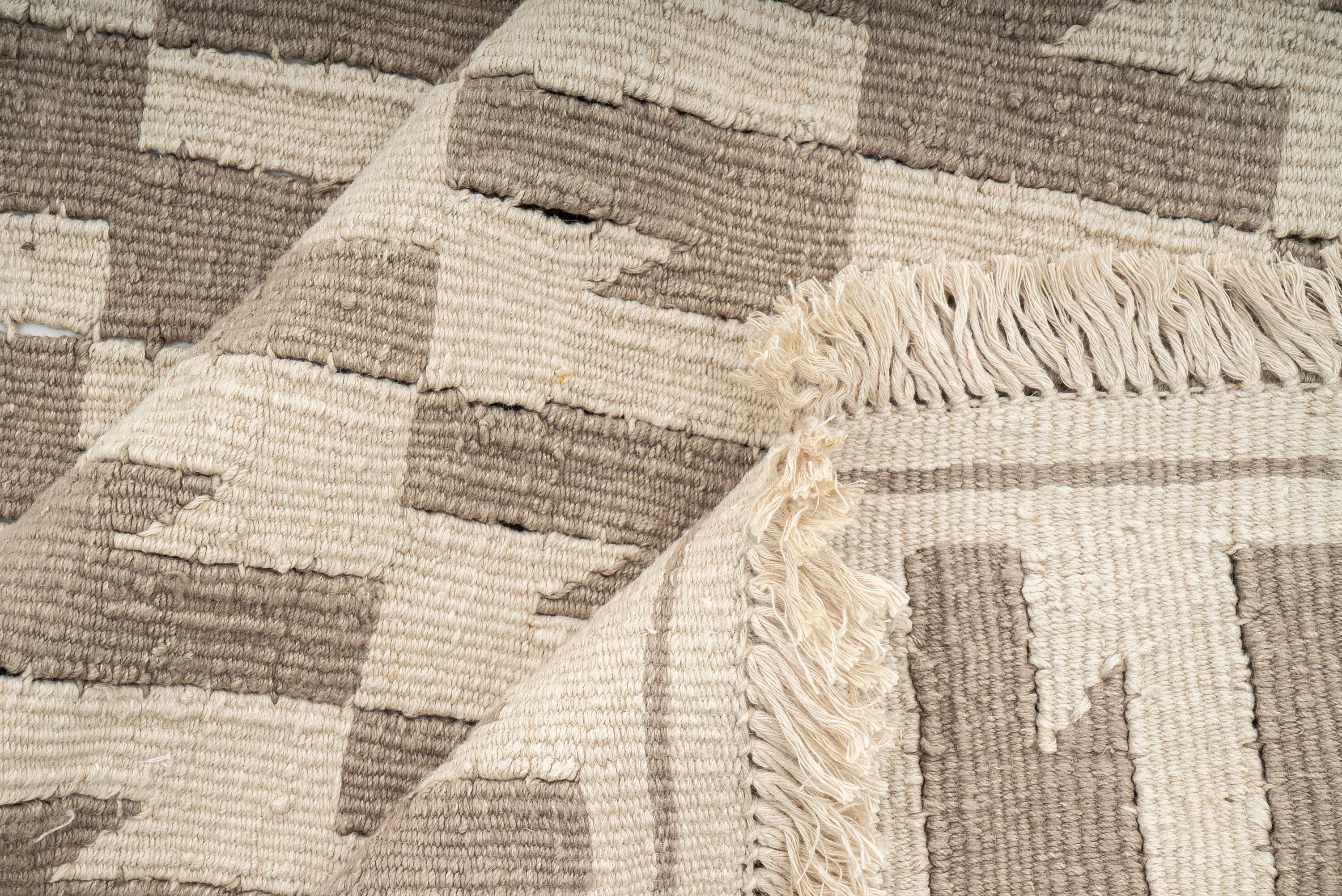 "Thunder and Lightening" Handwoven Hemp Designer Rug IV