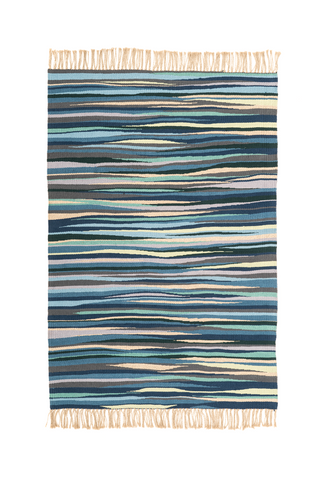 "Concerto" Handwoven Hemp Designer Rug