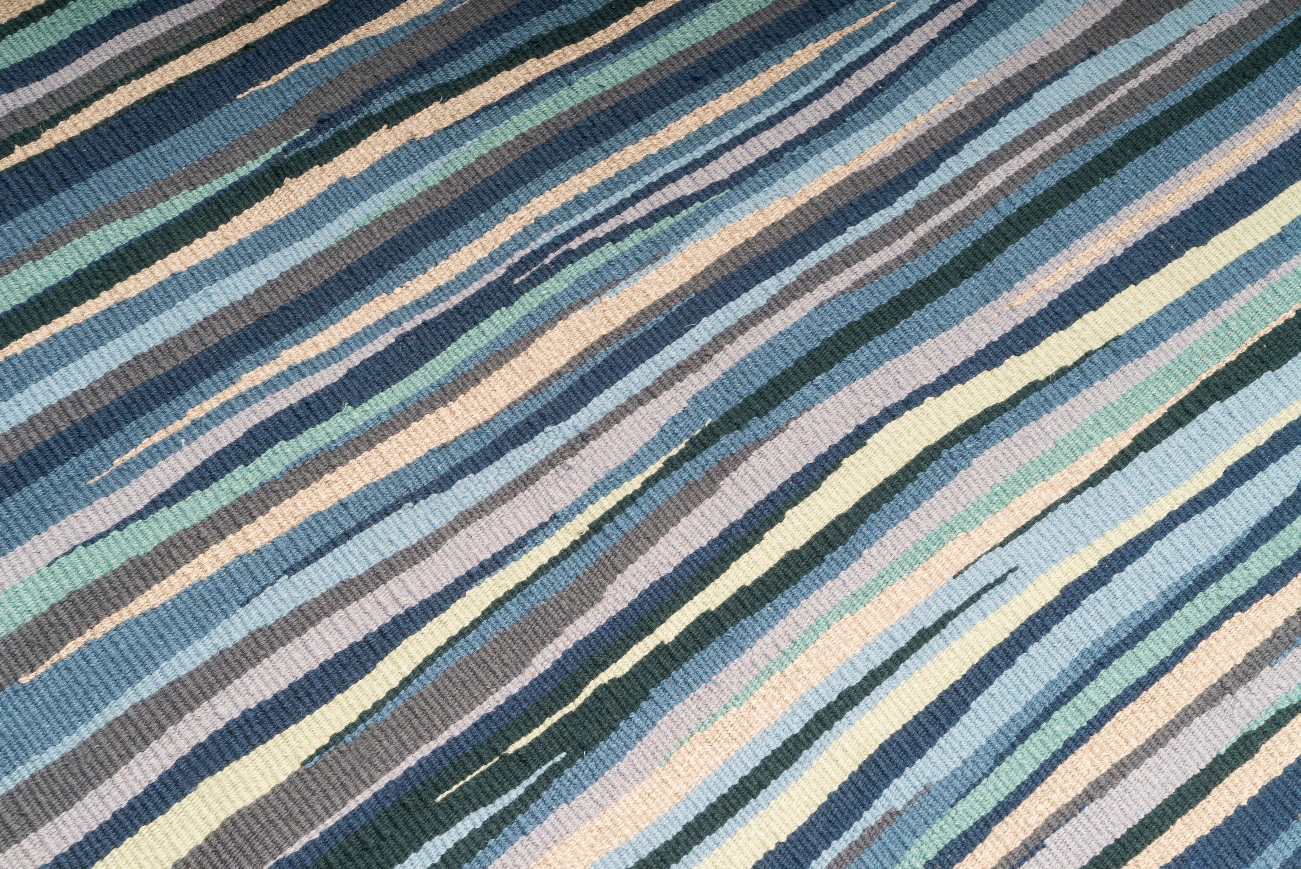 "Illusions of Color" Handwoven Hemp Designer Rug