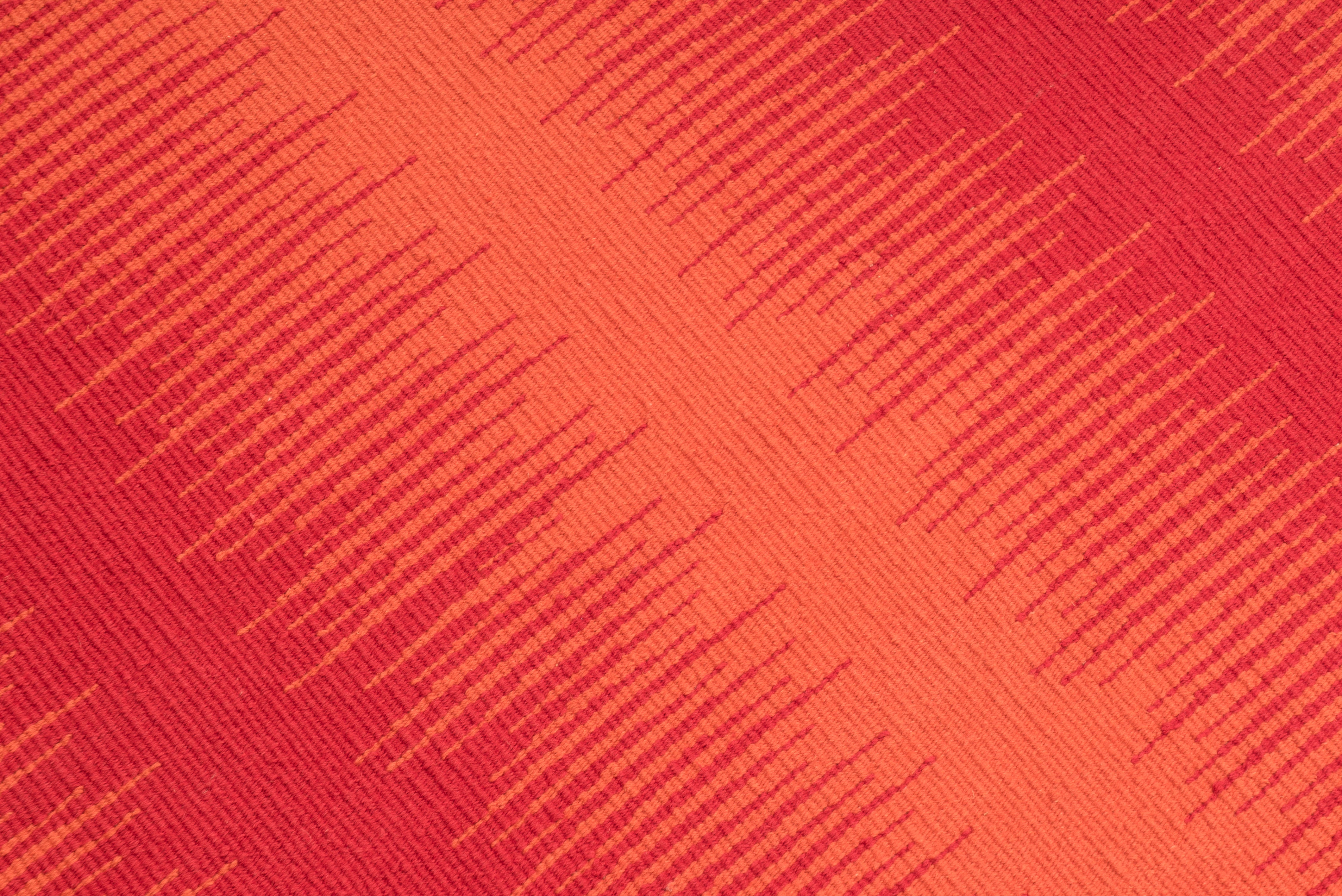 "Red Dream Frequency" Handwoven Hemp Designer Rug