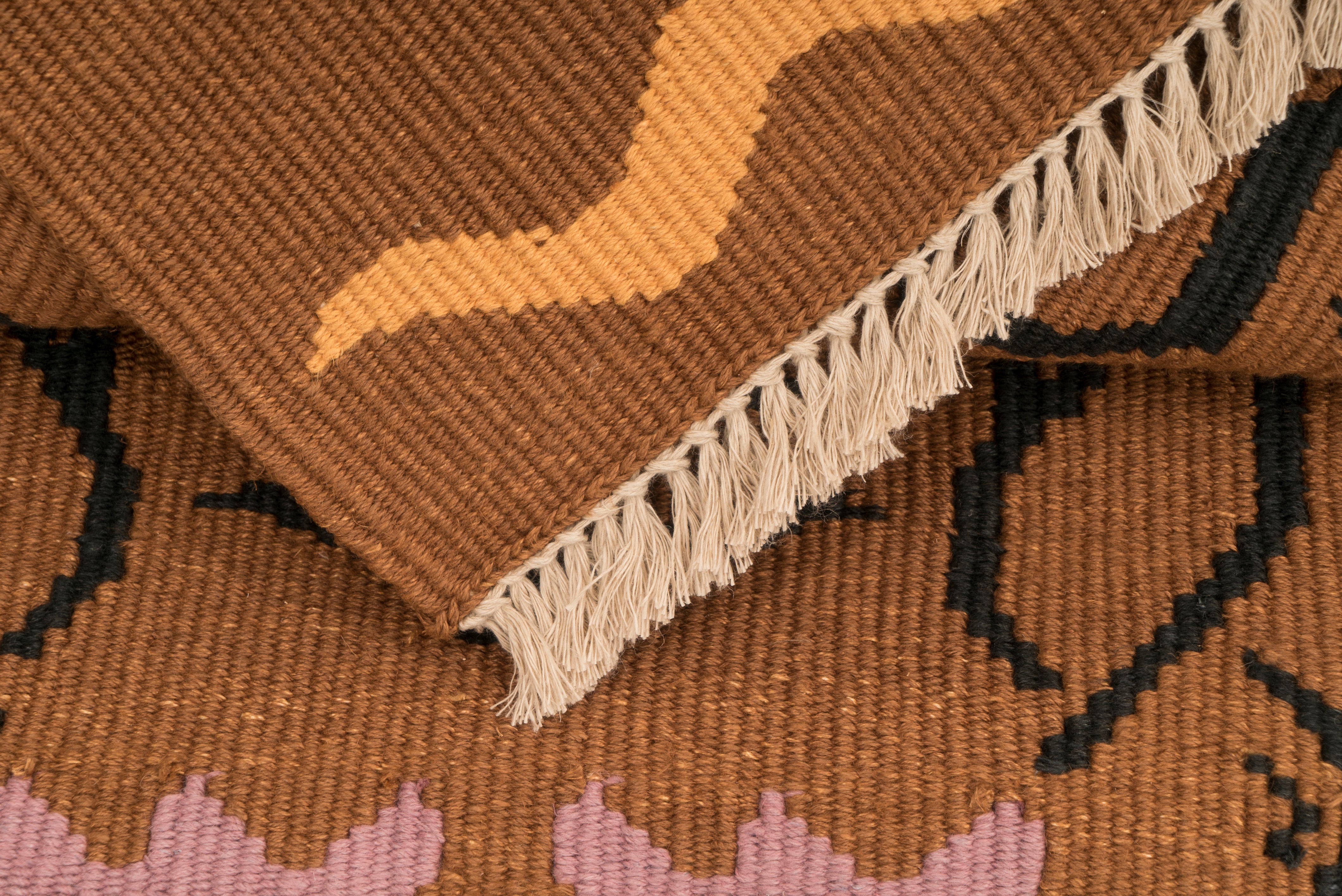 "Tibetan Tiger" Handwoven Hemp Designer Rug