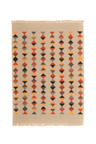 "Concerto" Handwoven Hemp Designer Rug