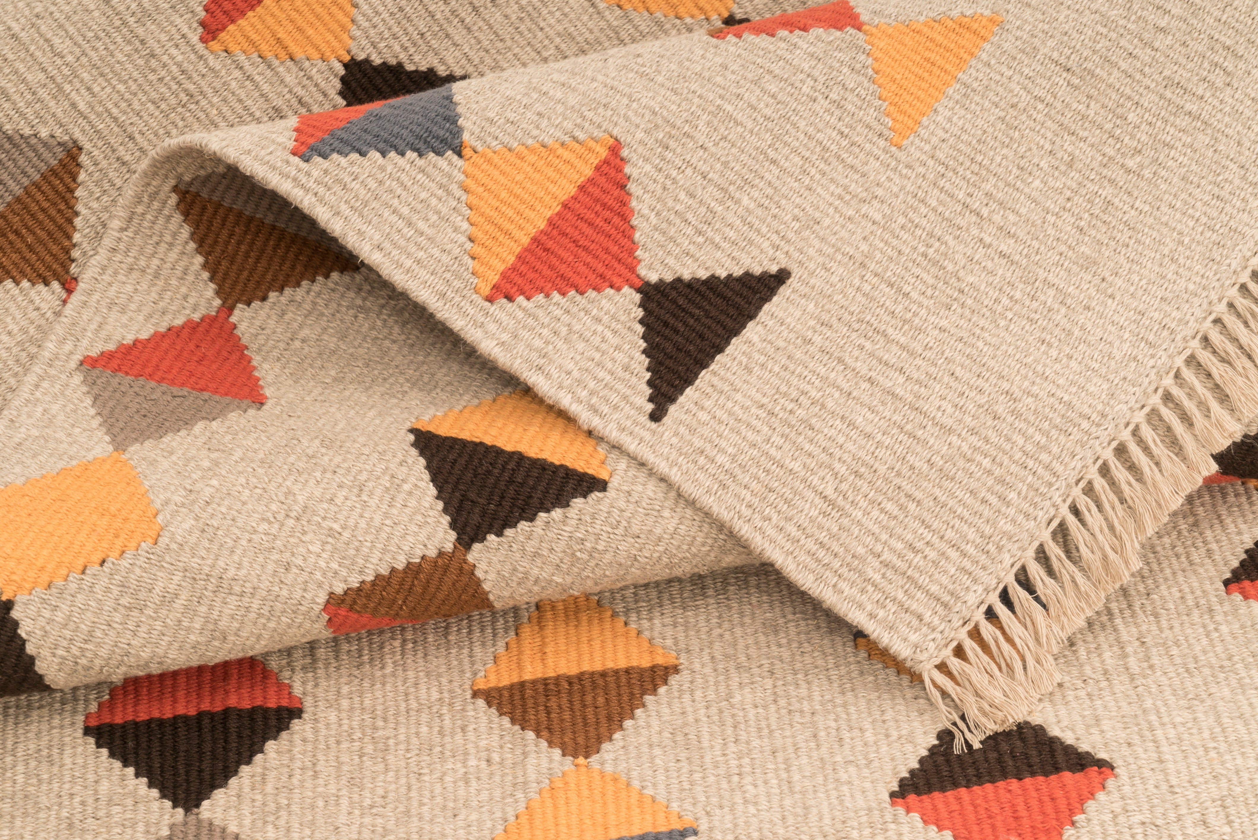 "Lovely Life" Handwoven Hemp Designer Rug II