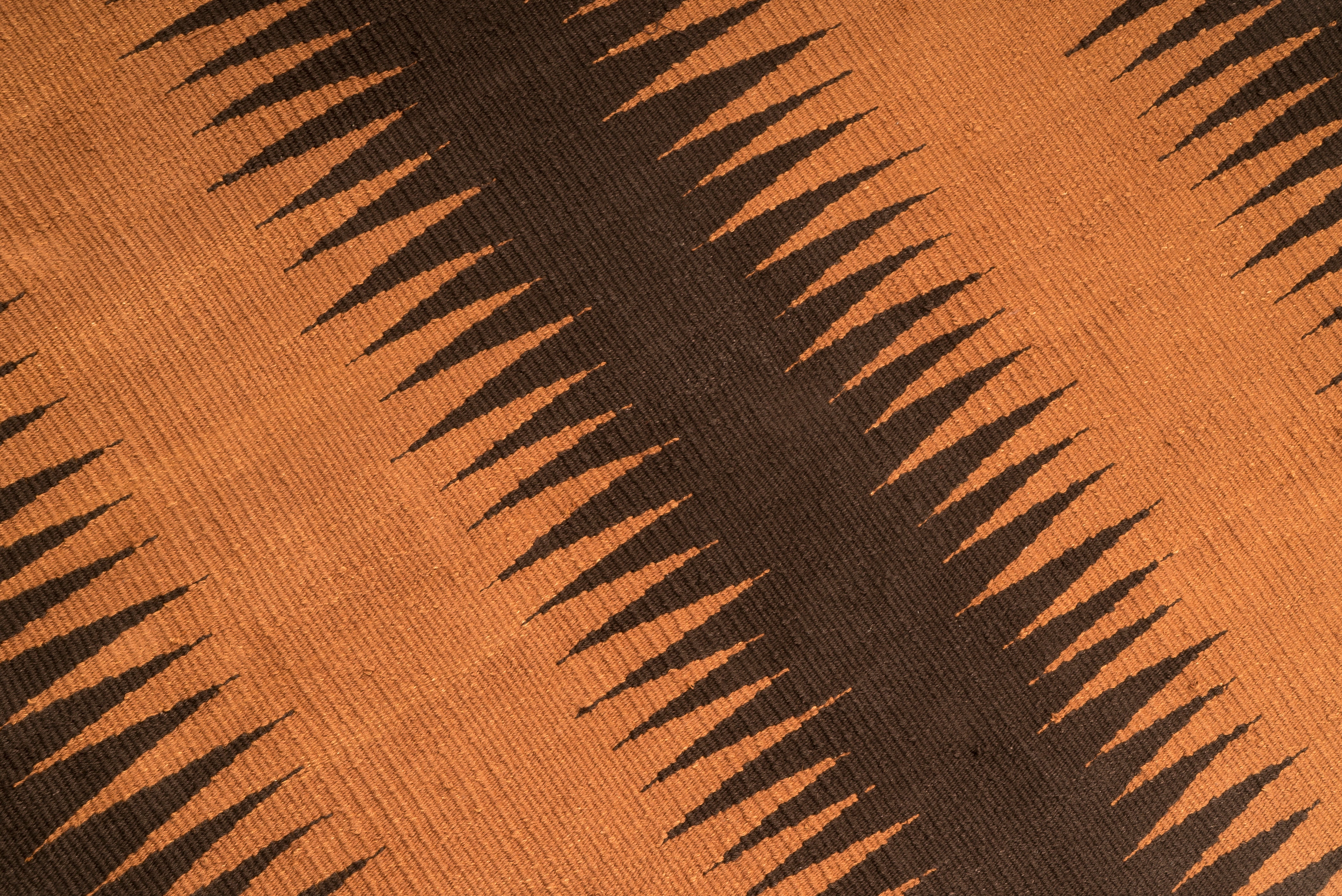 "Chocolate Dream Frequency" Handwoven Hemp Designer Rug