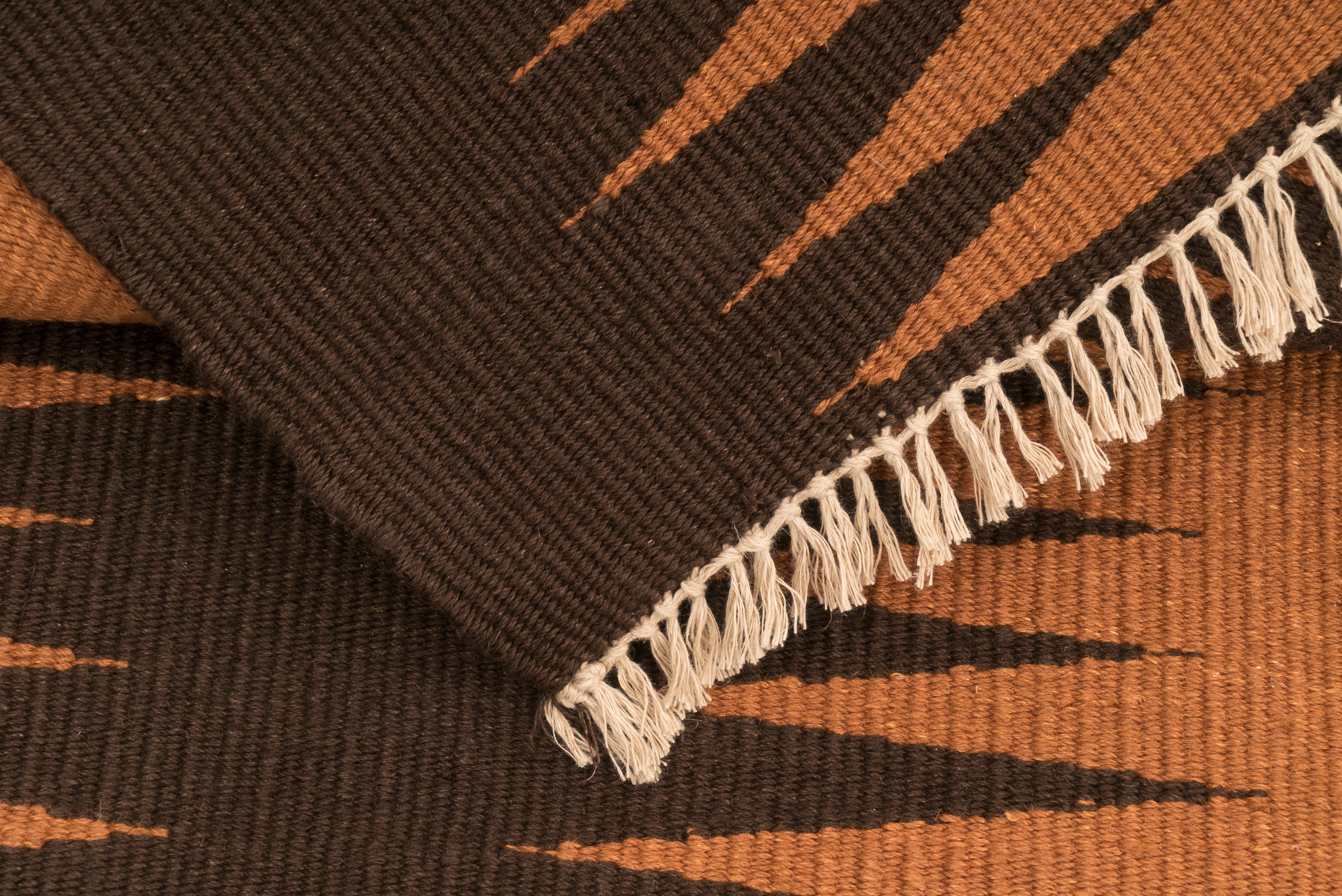 "Chocolate Dream Frequency" Handwoven Hemp Designer Rug