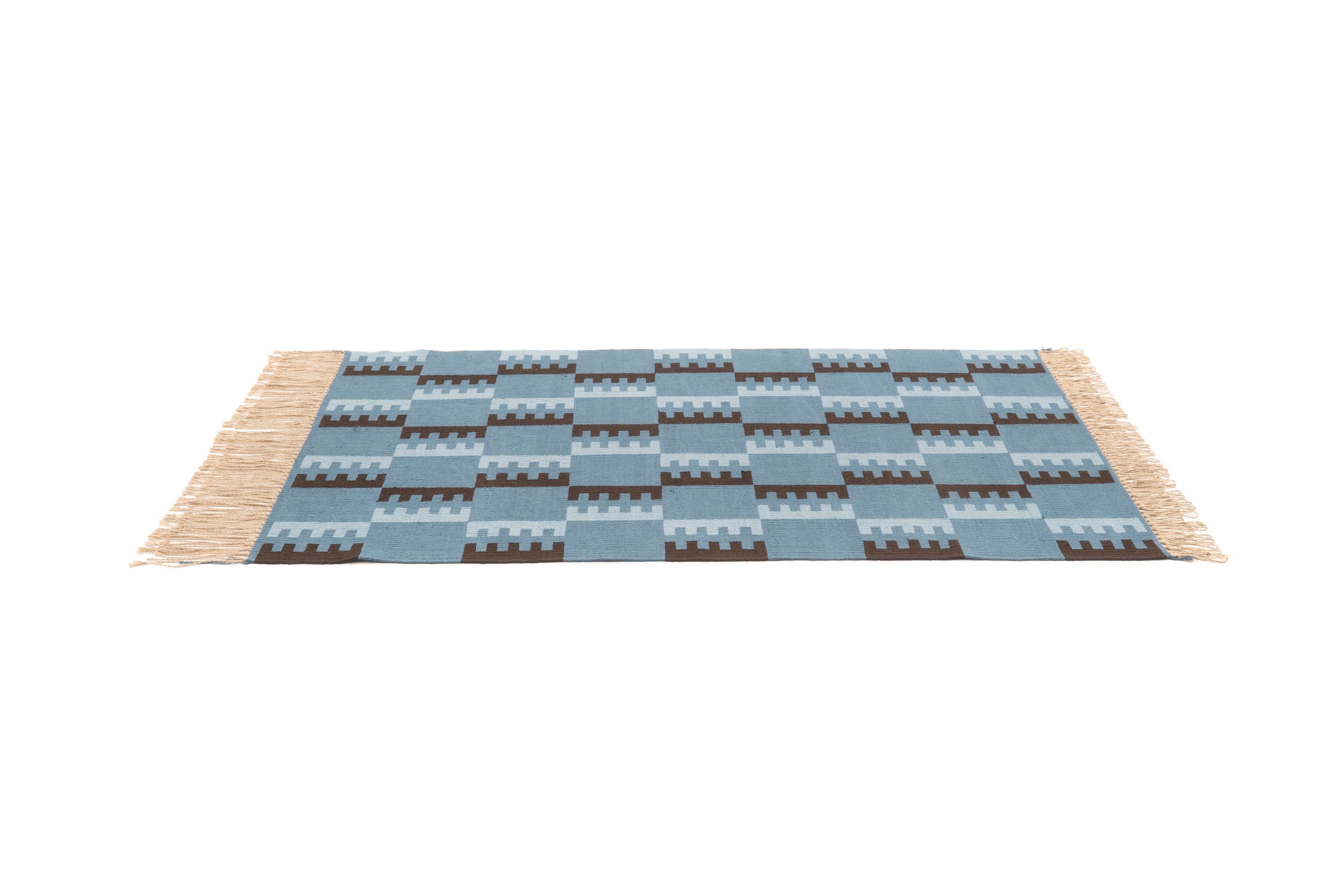 "Combs" Handwoven Hemp Designer Rug