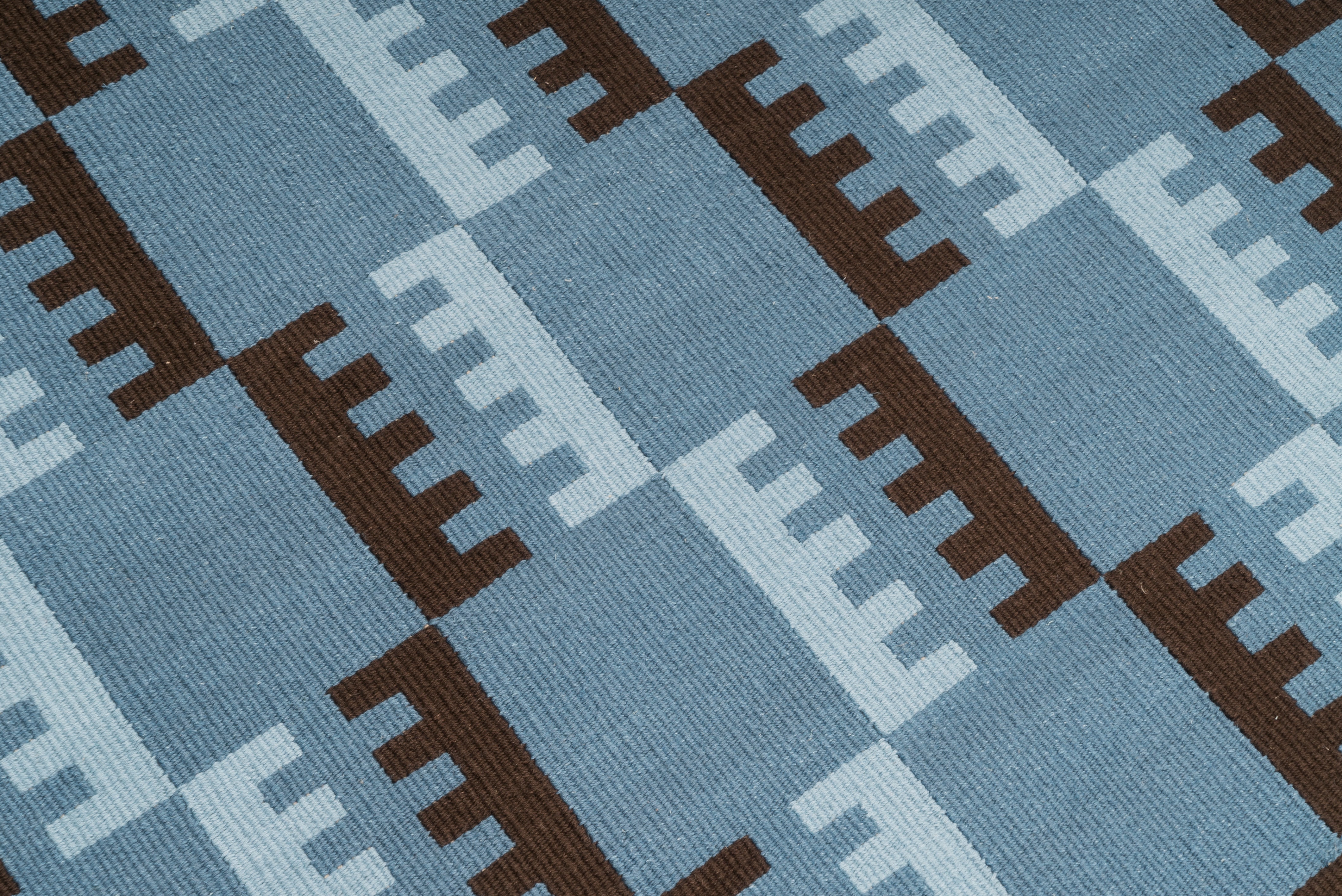 "Combs" Handwoven Hemp Designer Rug