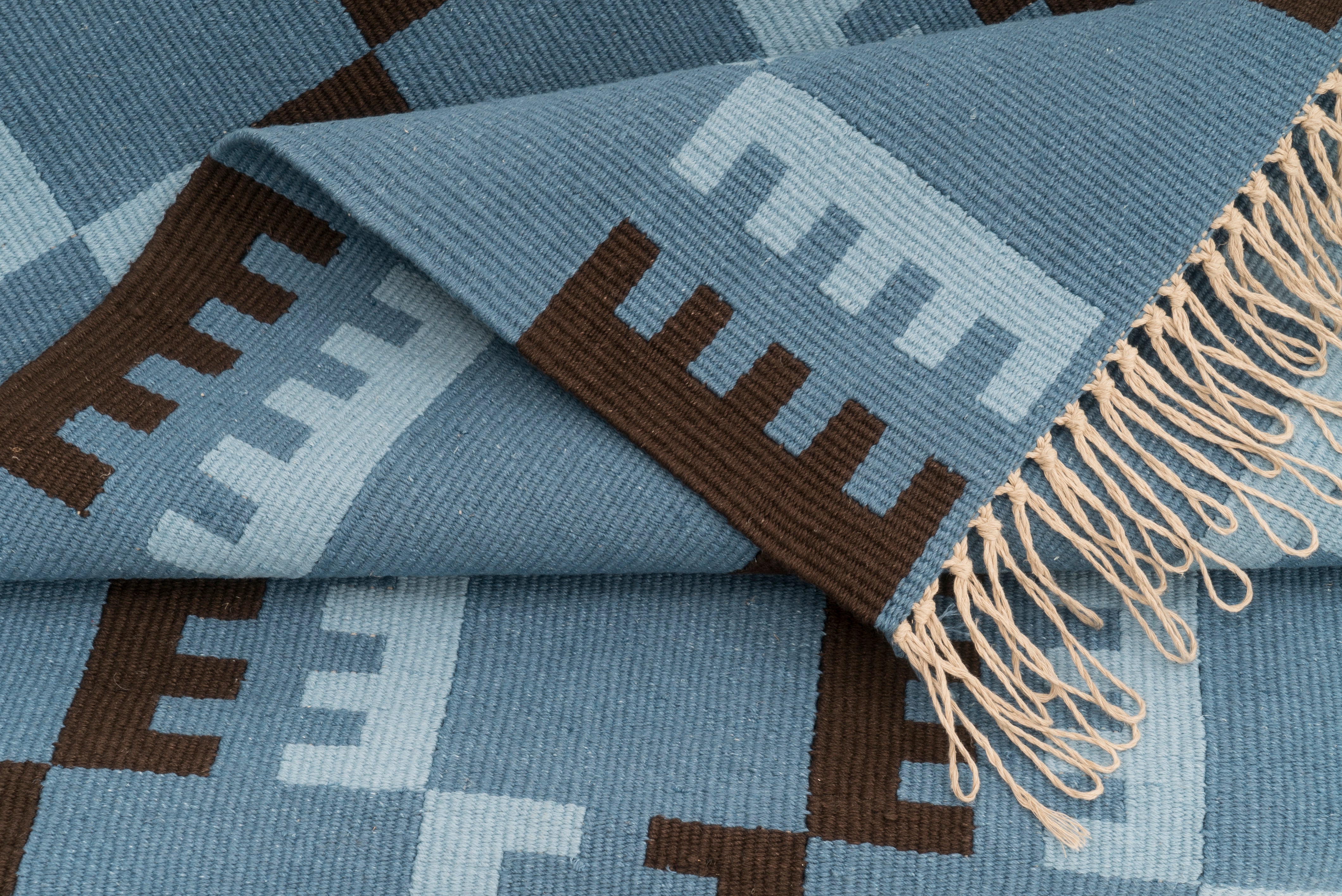 "Combs" Handwoven Hemp Designer Rug