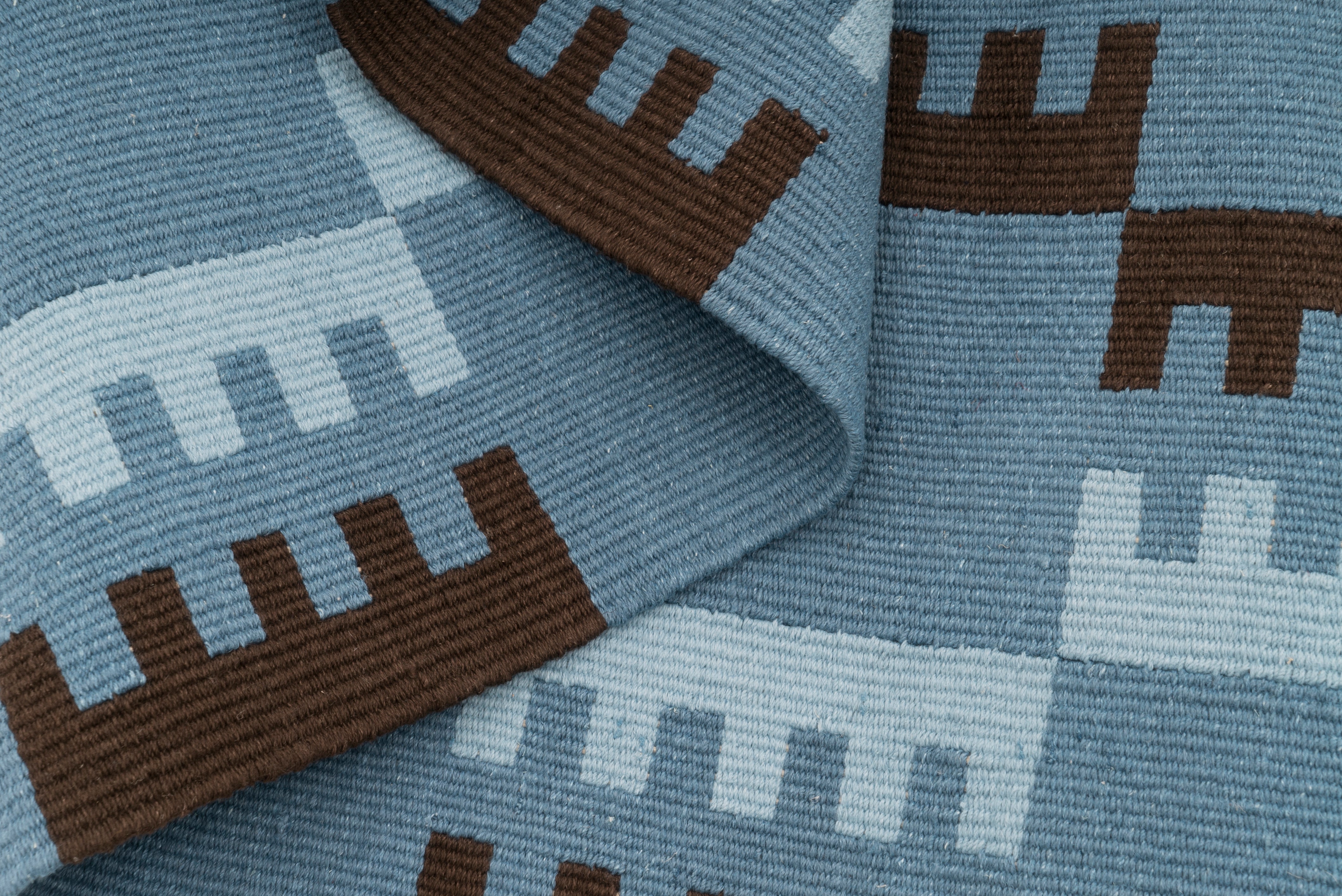 "Combs" Handwoven Hemp Designer Rug