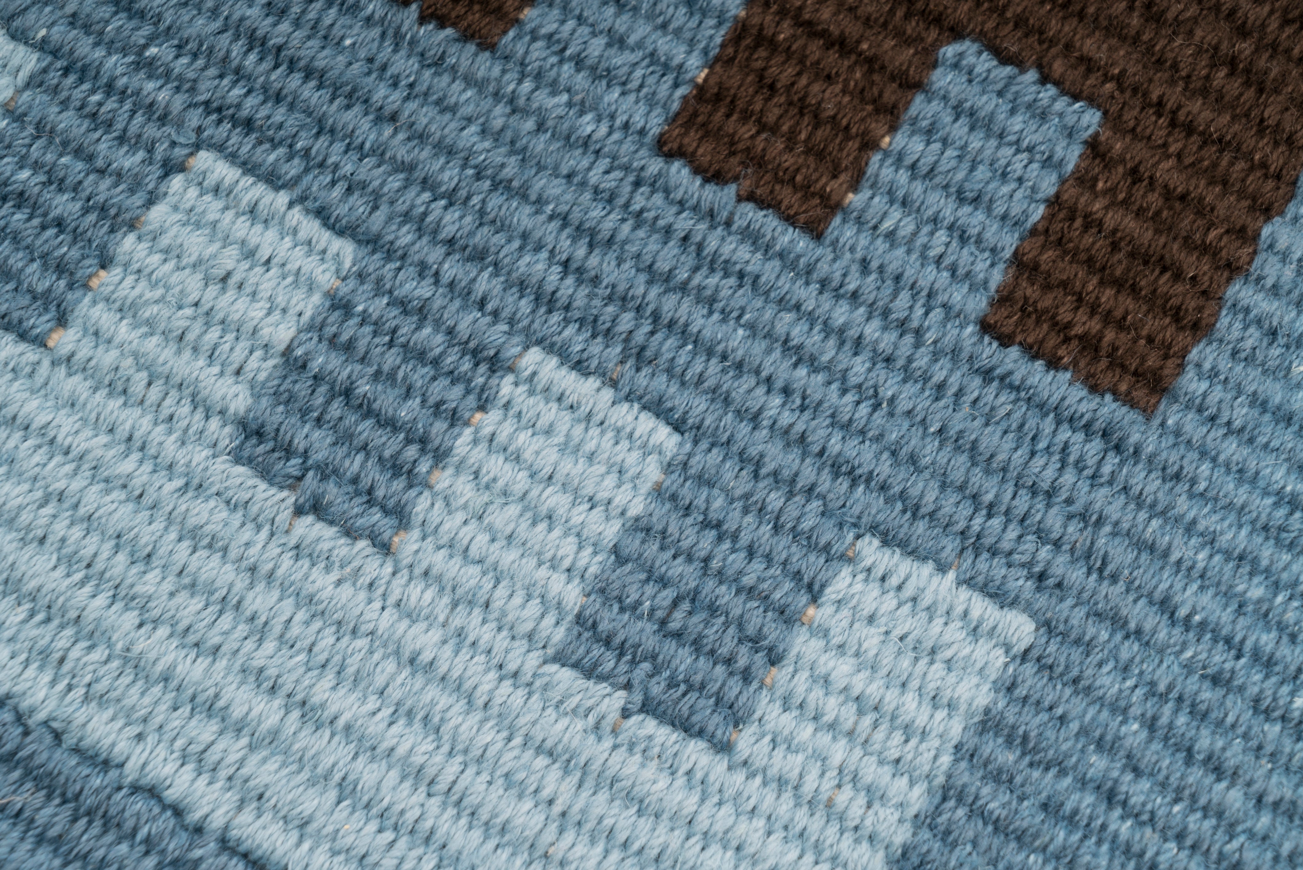 "Combs" Handwoven Hemp Designer Rug