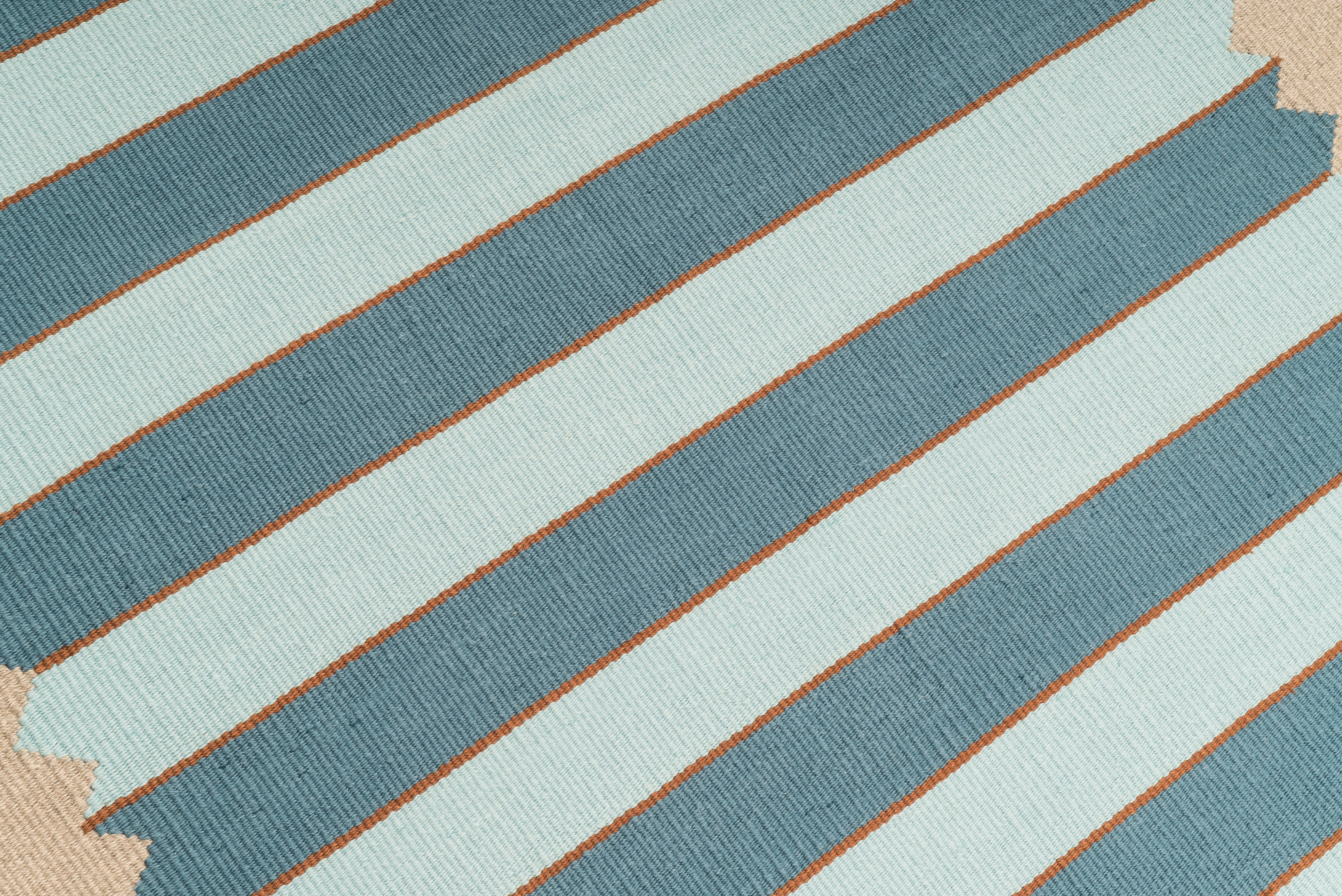 "Seasonal Saves" Handwoven Hemp Designer Rug in Natural Frame